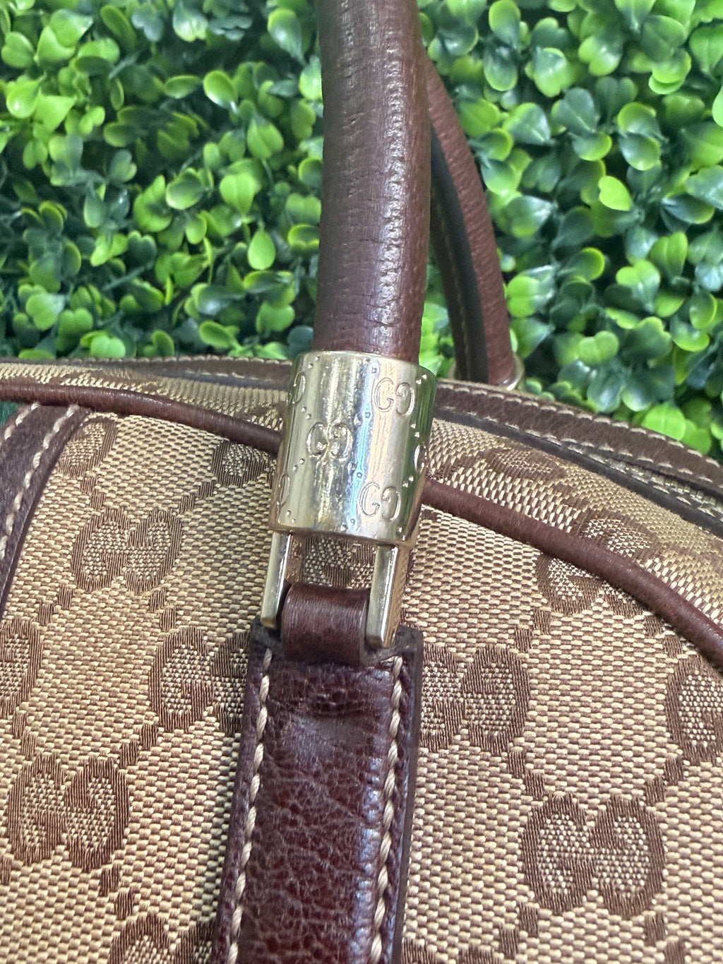 Gucci GG Canvas Dome Sherry Line Handbag