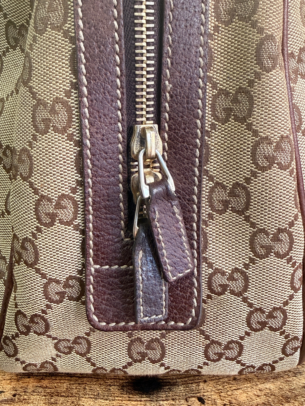 Gucci GG Canvas Dome Sherry Line Handbag