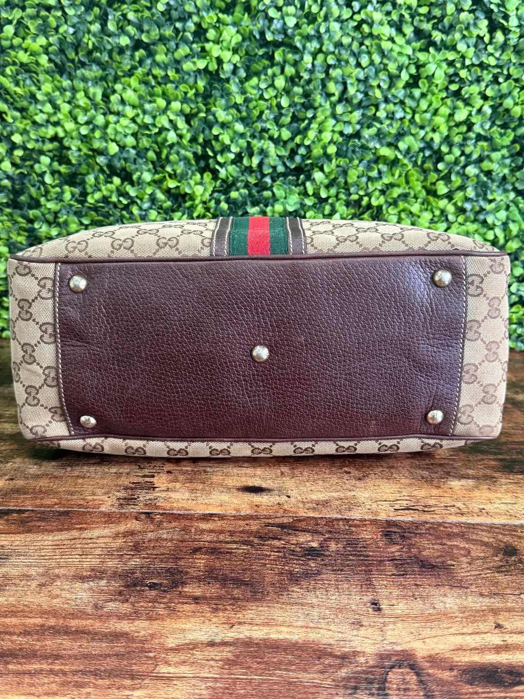 Gucci GG Canvas Dome Sherry Line Handbag