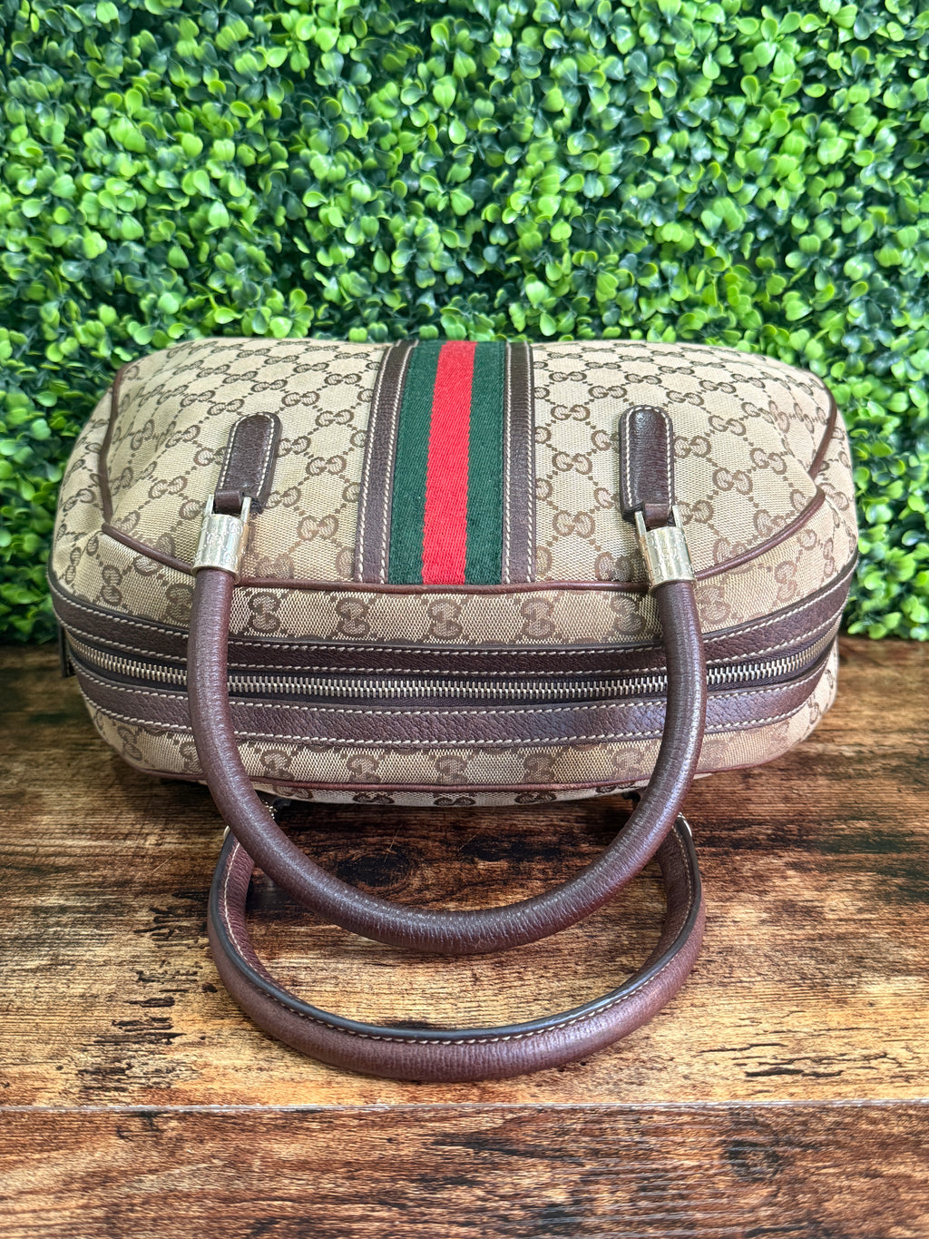 Gucci GG Canvas Dome Sherry Line Handbag