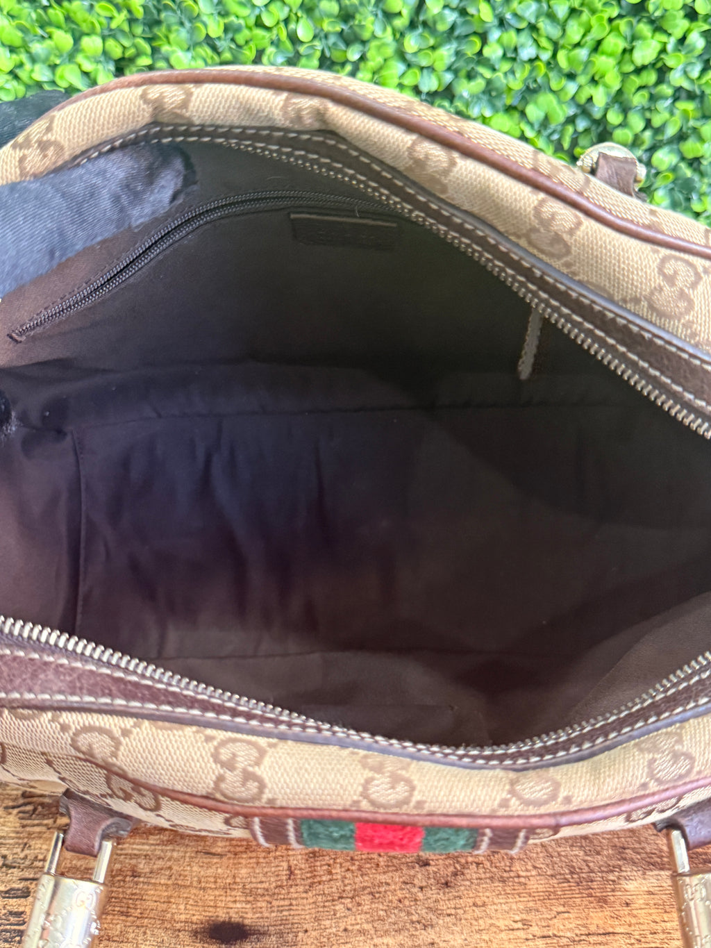 Gucci GG Canvas Dome Sherry Line Handbag