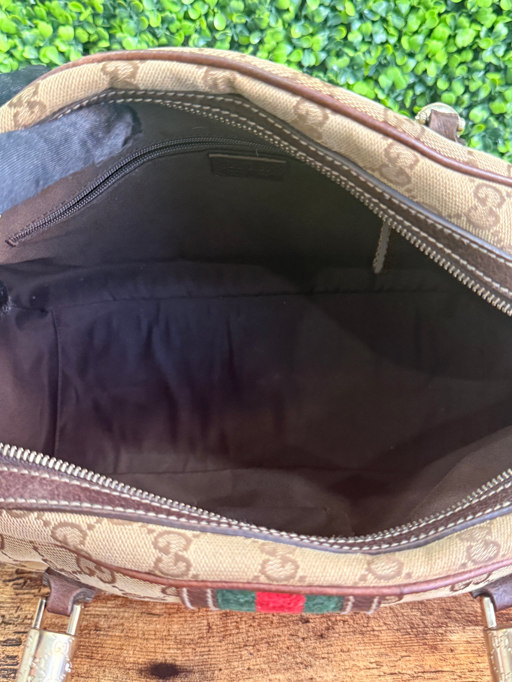 Gucci GG Canvas Dome Sherry Line Handbag