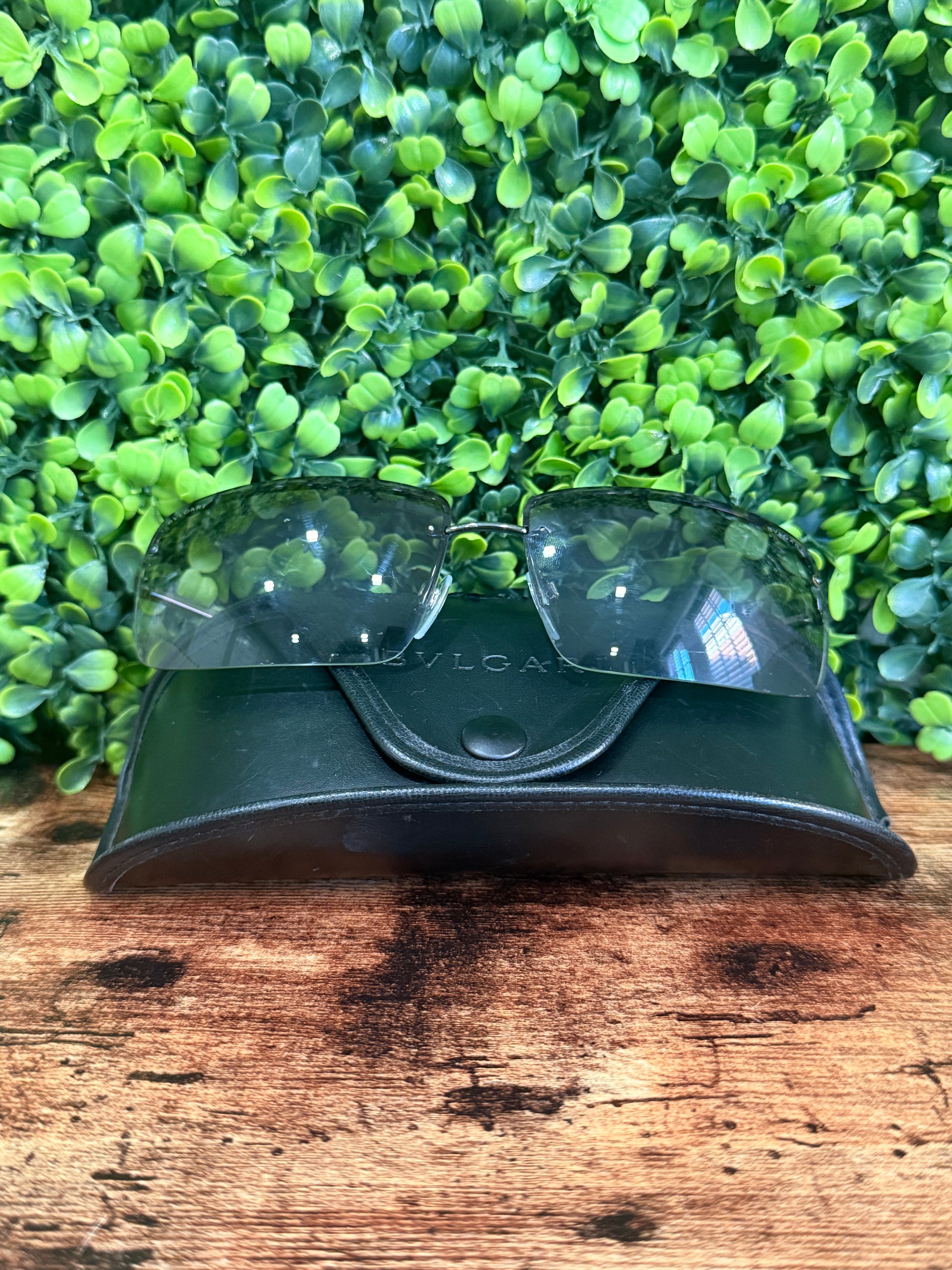 Bvlgari Black Rectangle Sunglasses 66*15