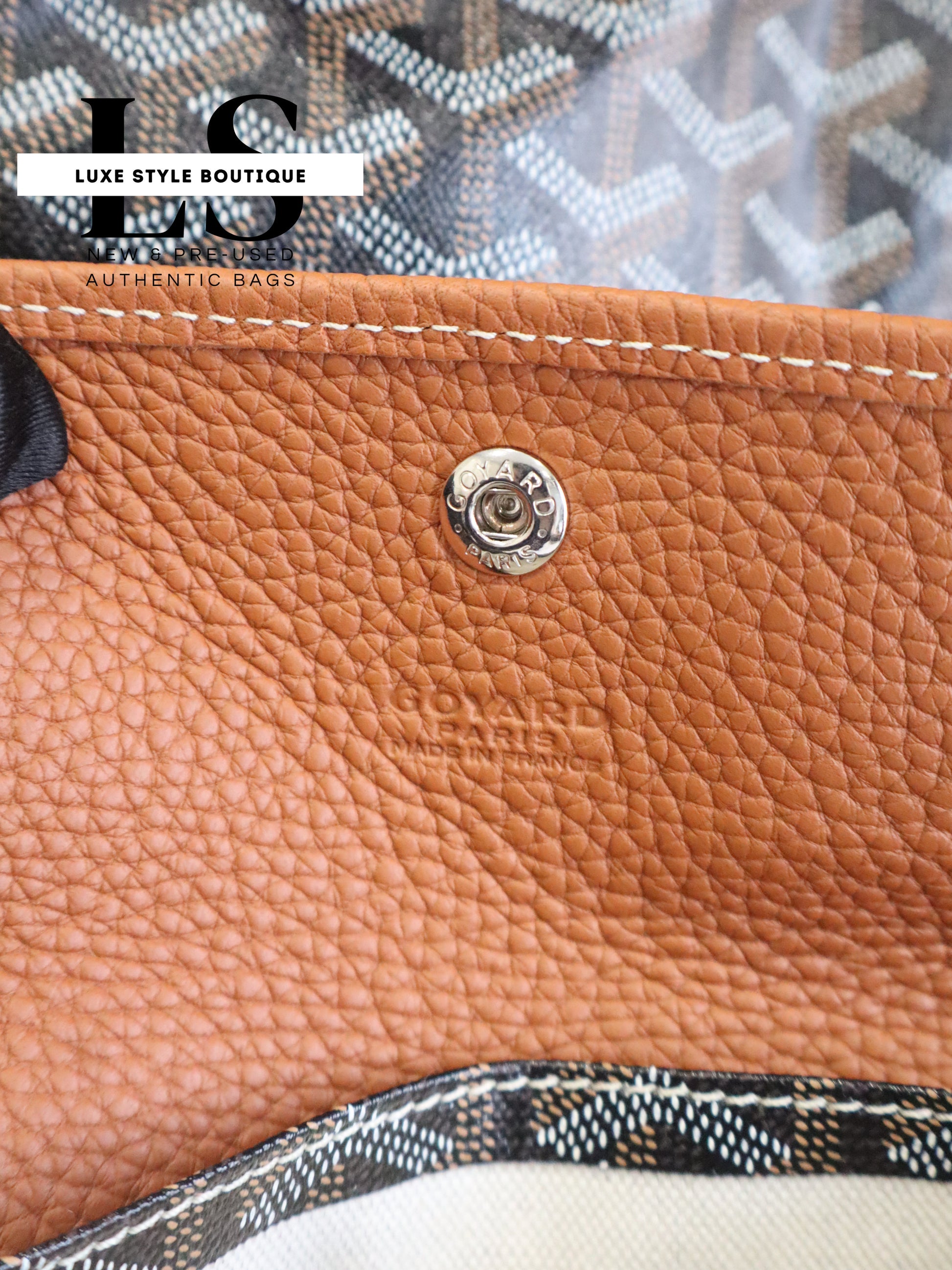 Goyard Goyardine Sac Hardy Tote Bag w/Pouch