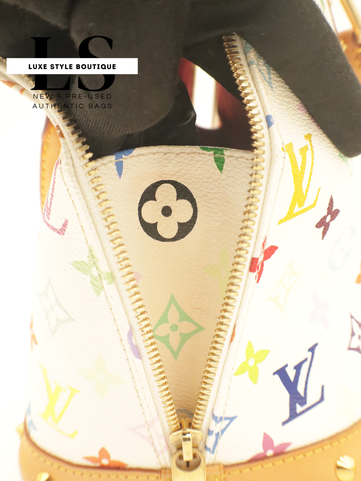Louis Vuitton x Takashi Murakami Alma PM Multicolor White