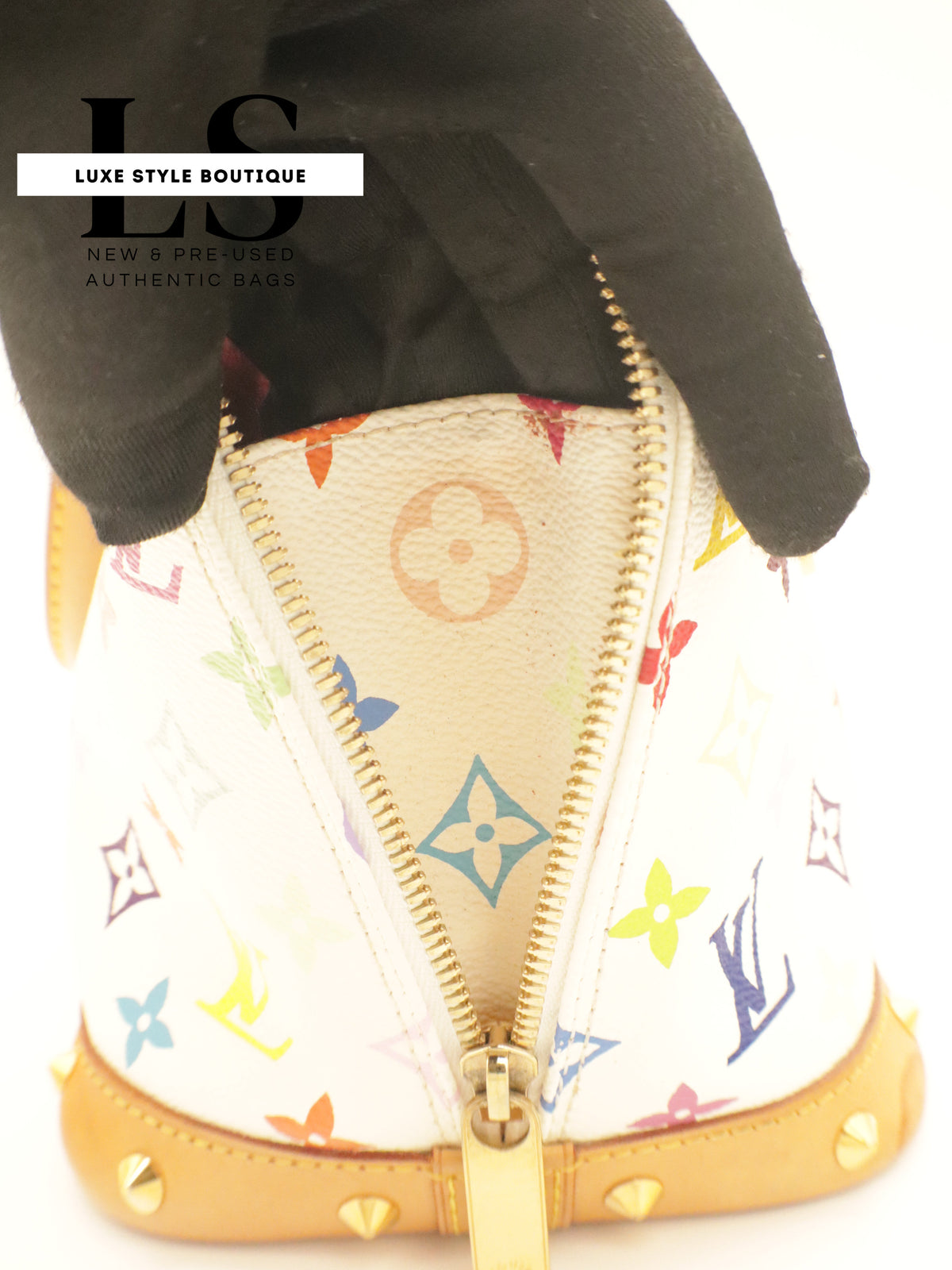 Louis Vuitton x Takashi Murakami Alma PM Multicolor White
