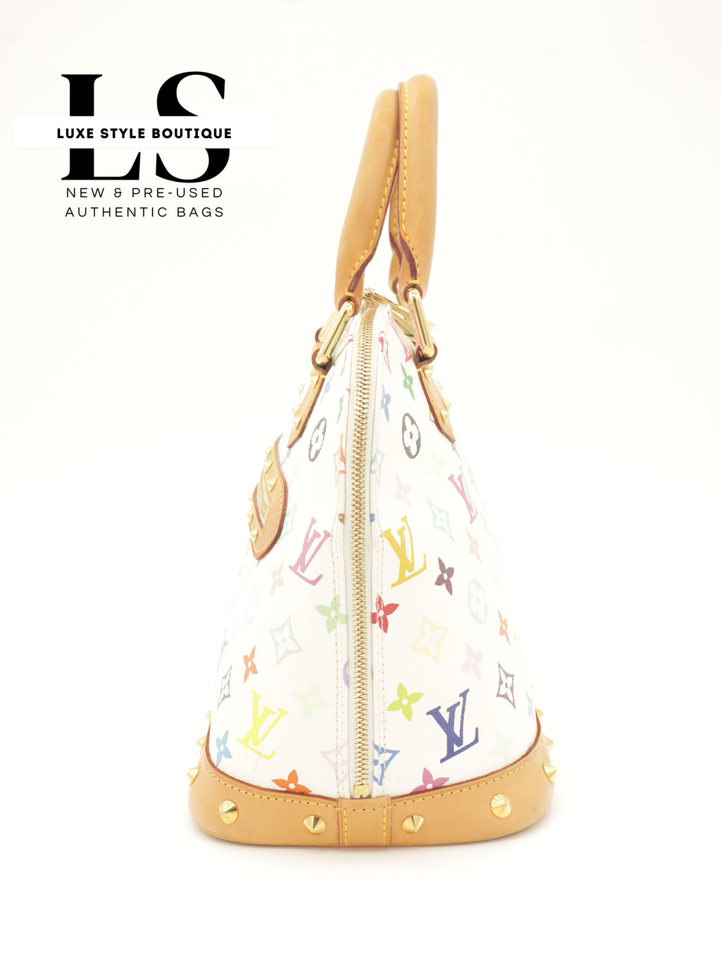 Louis Vuitton x Takashi Murakami Alma PM Multicolor White