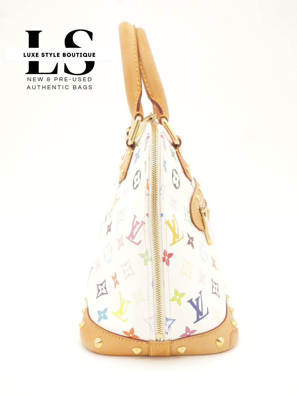 Louis Vuitton x Takashi Murakami Alma PM Multicolor White