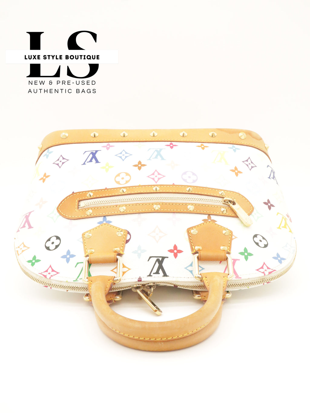 Louis Vuitton x Takashi Murakami Alma PM Multicolor White