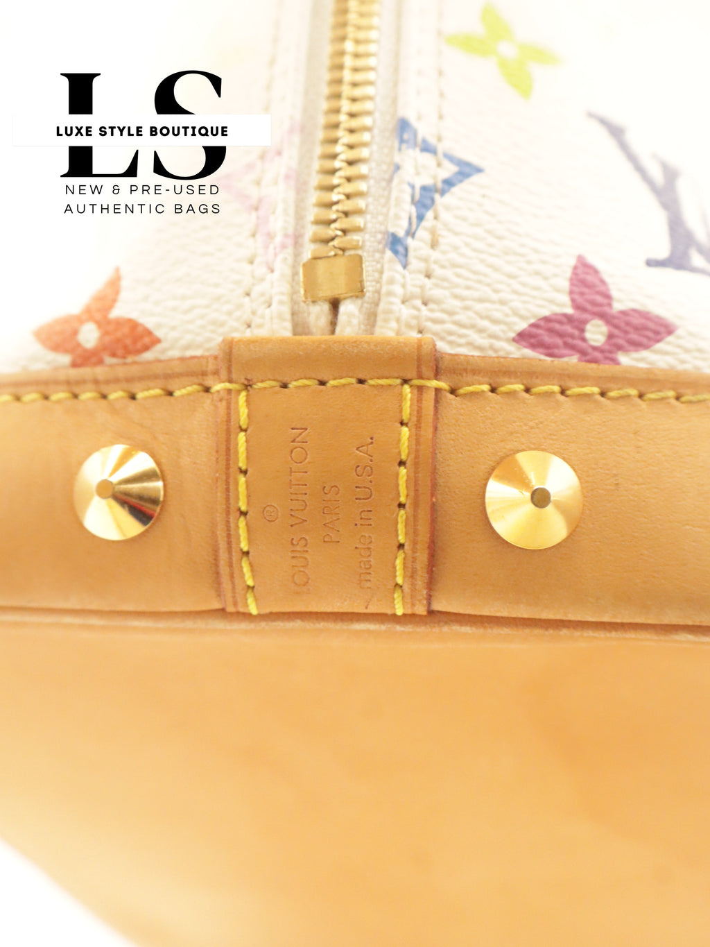 Louis Vuitton x Takashi Murakami Alma PM Multicolor White