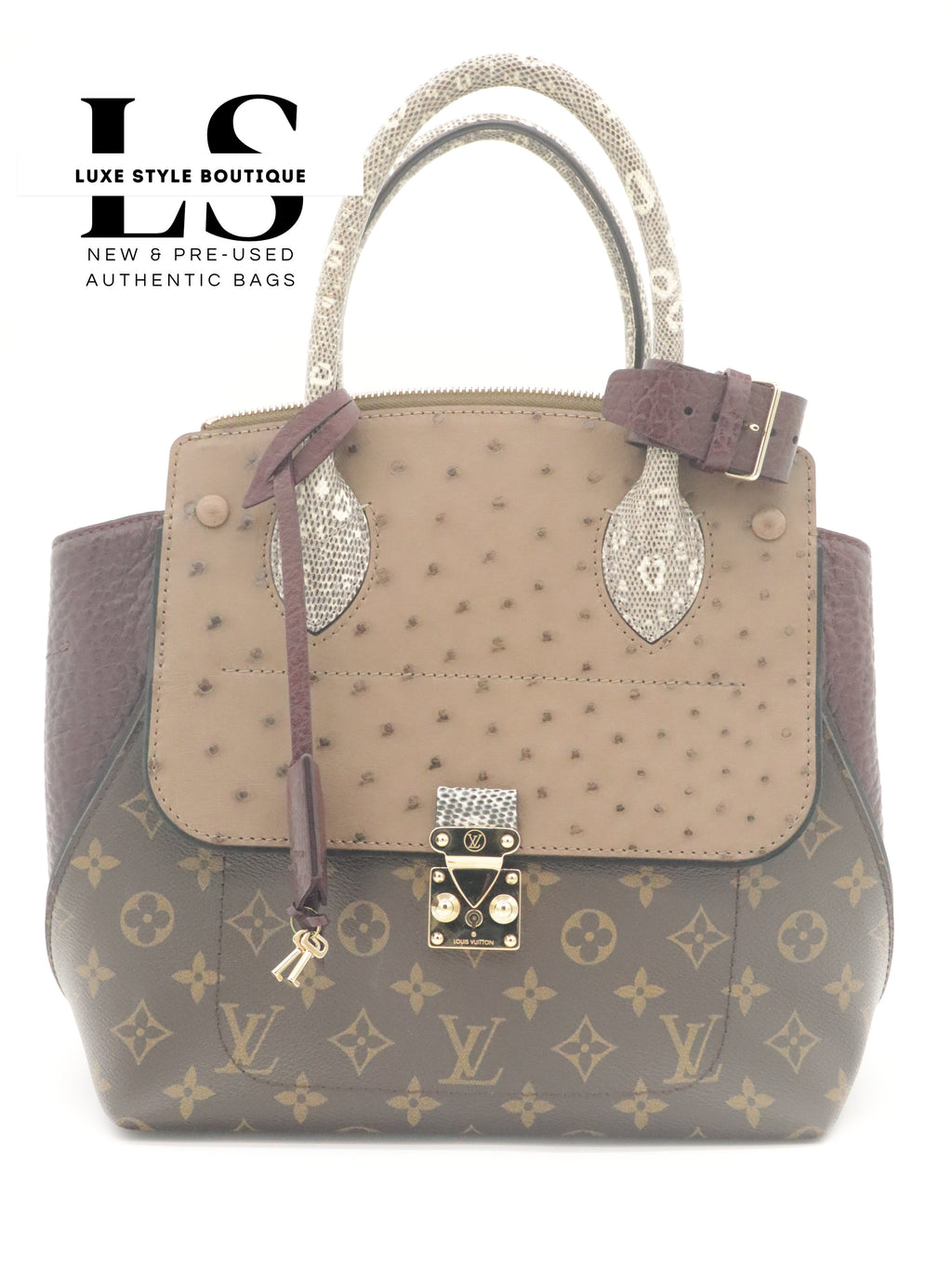Louis Vuitton Ostrich & Python Majestuex MM