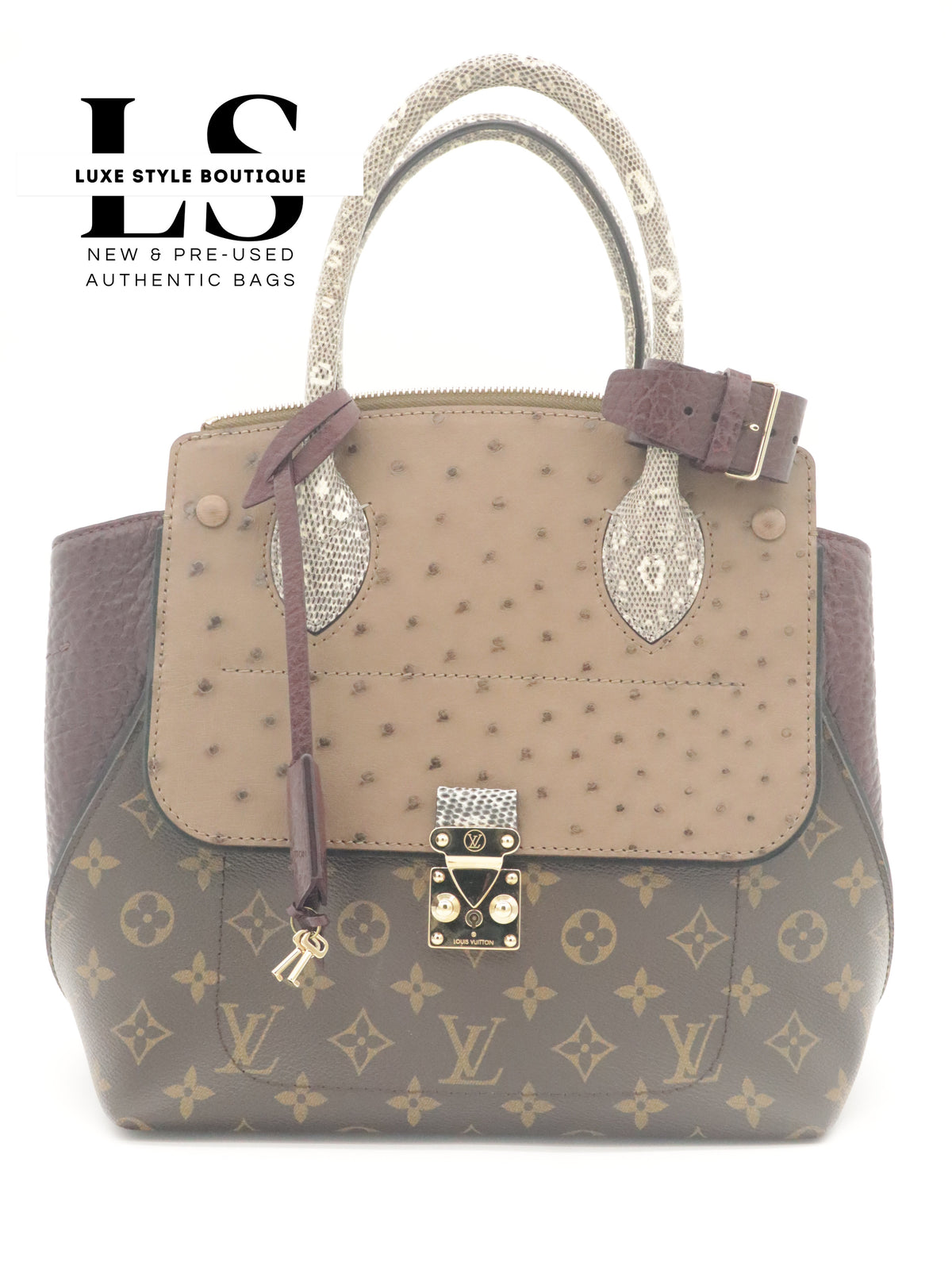 Louis Vuitton Ostrich & Python Majestuex MM