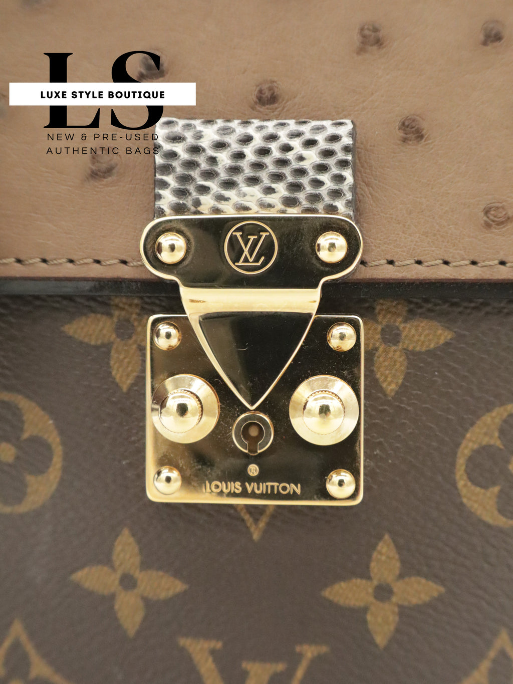 Louis Vuitton Ostrich & Python Majestuex MM