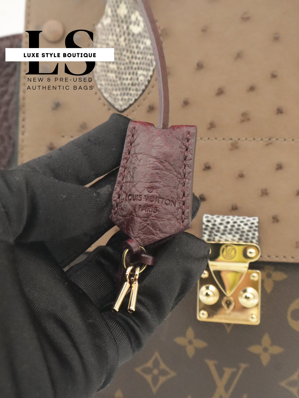 Louis Vuitton Ostrich & Python Majestuex MM