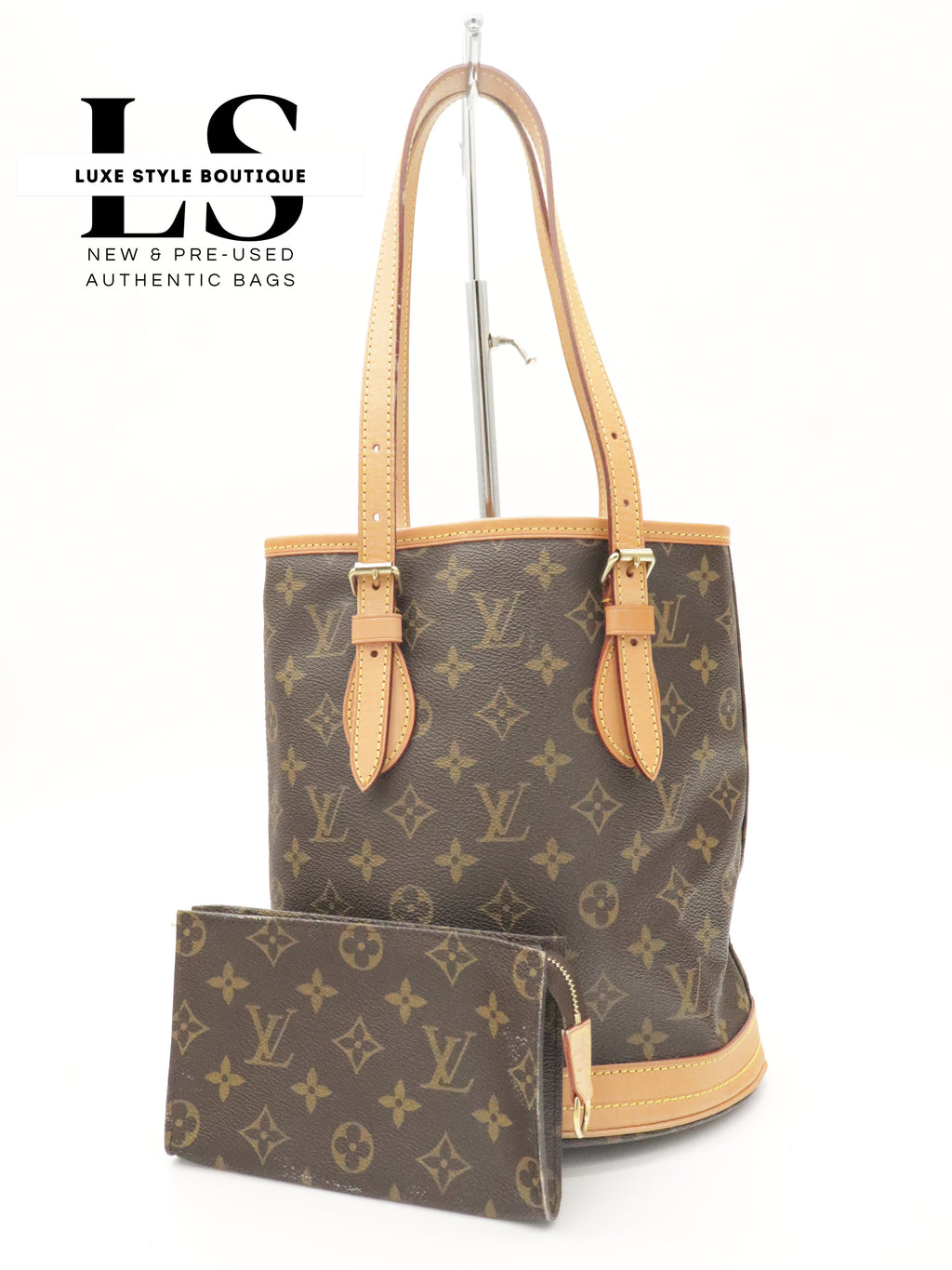 Louis Vuitton Monogram Petit Bucket PM w/Pouch