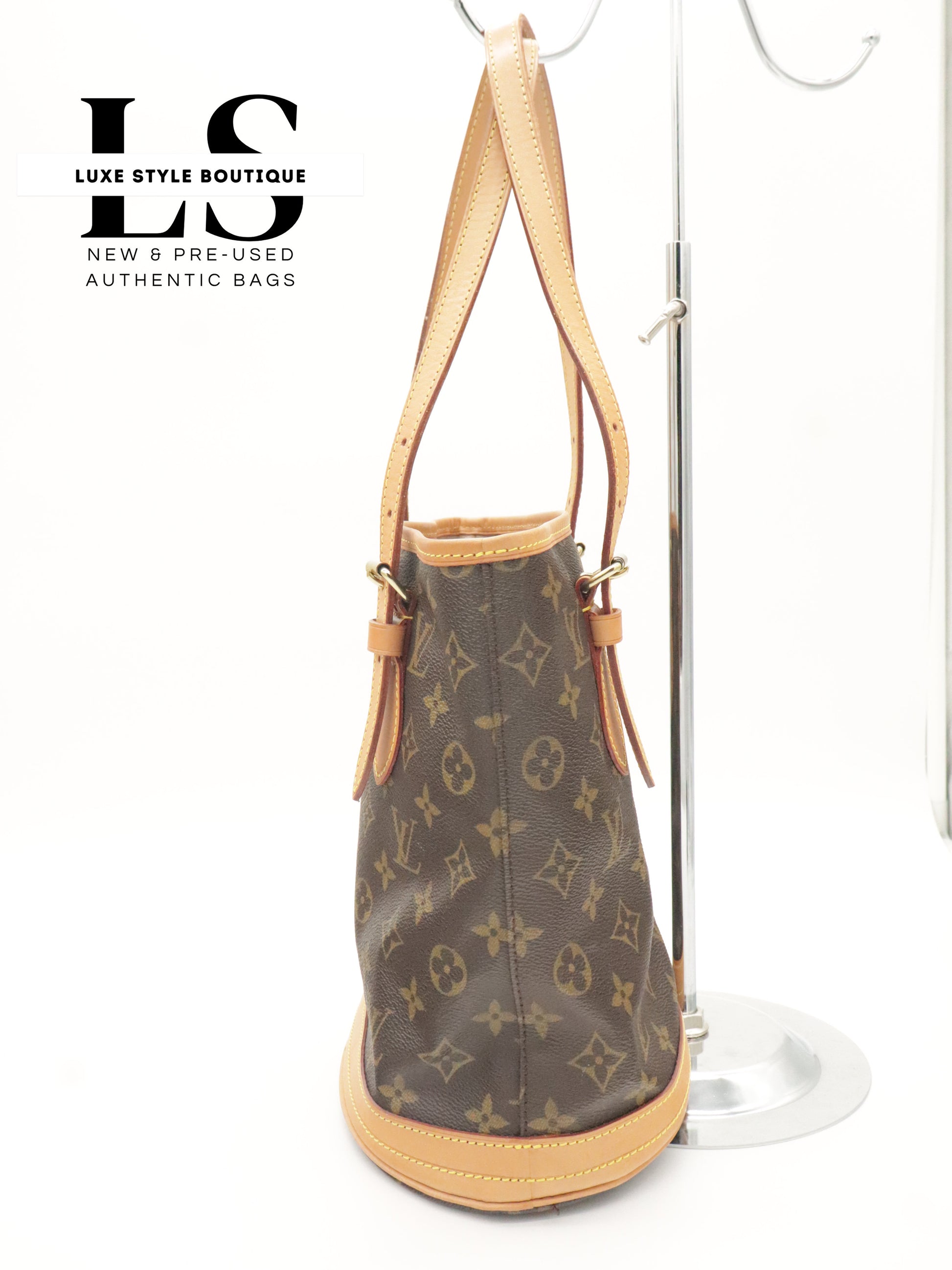 Louis Vuitton Monogram Petit Bucket PM w/Pouch