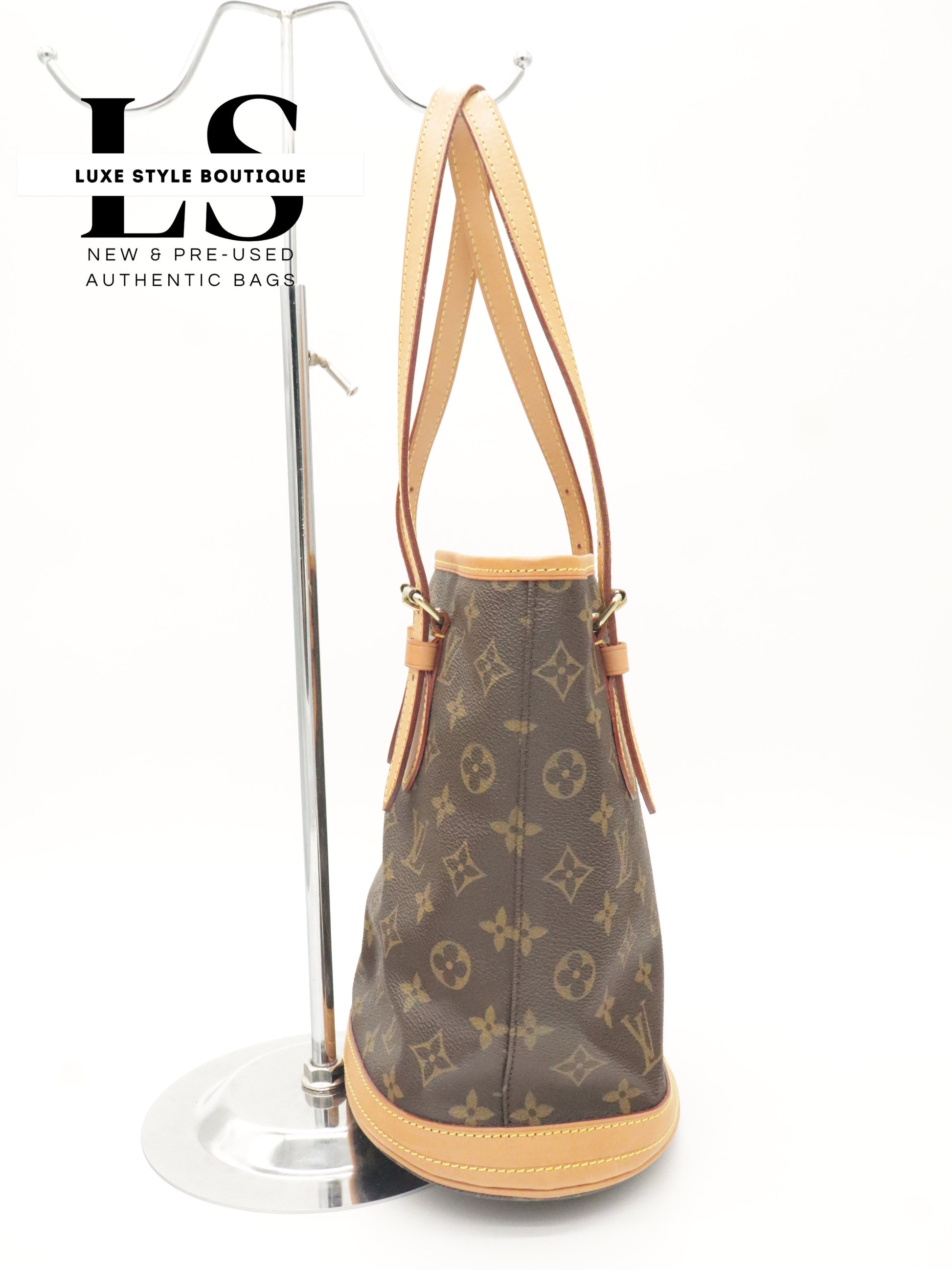 Louis Vuitton Monogram Petit Bucket PM w/Pouch
