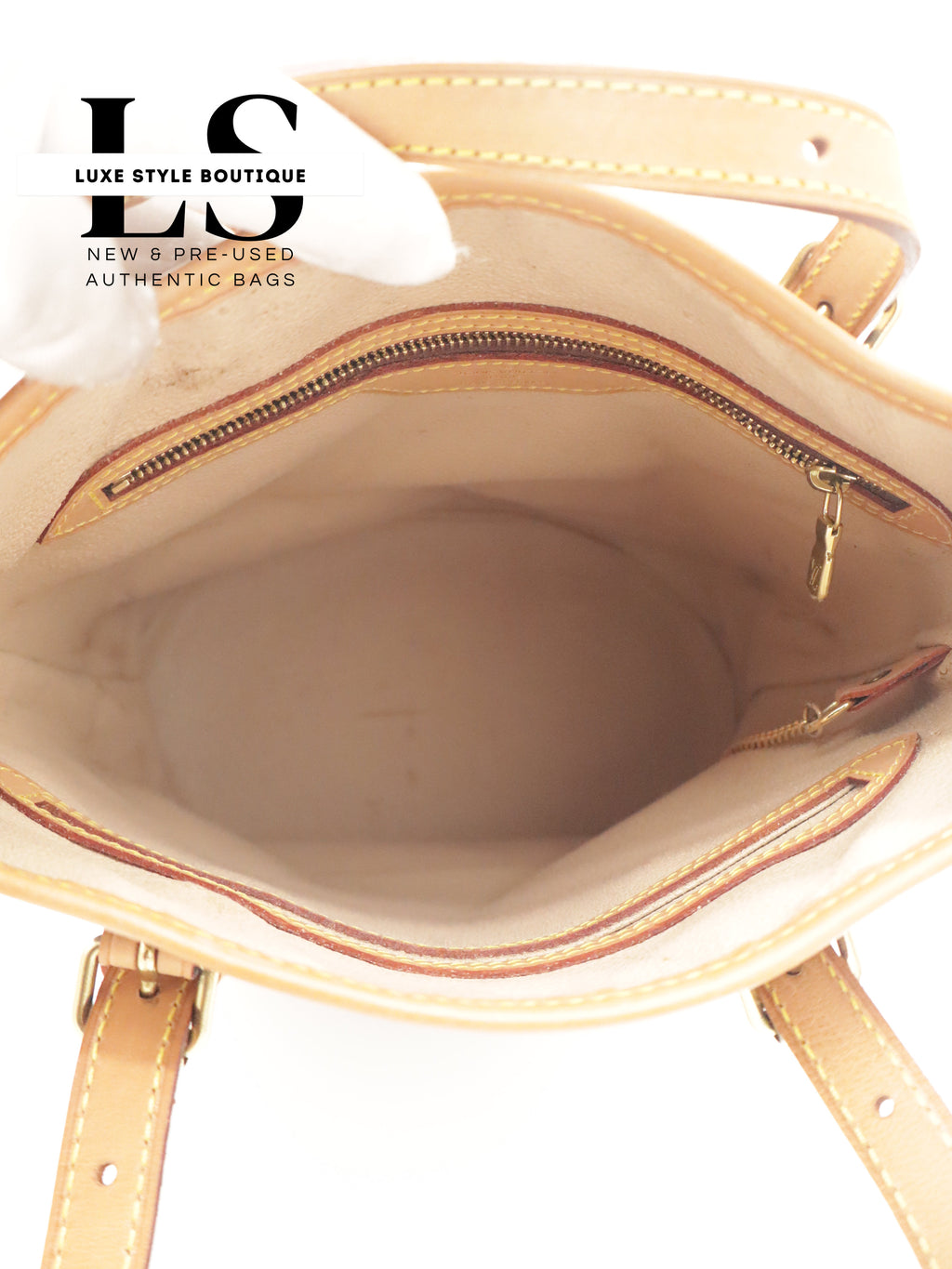 Louis Vuitton Monogram Petit Bucket PM w/Pouch