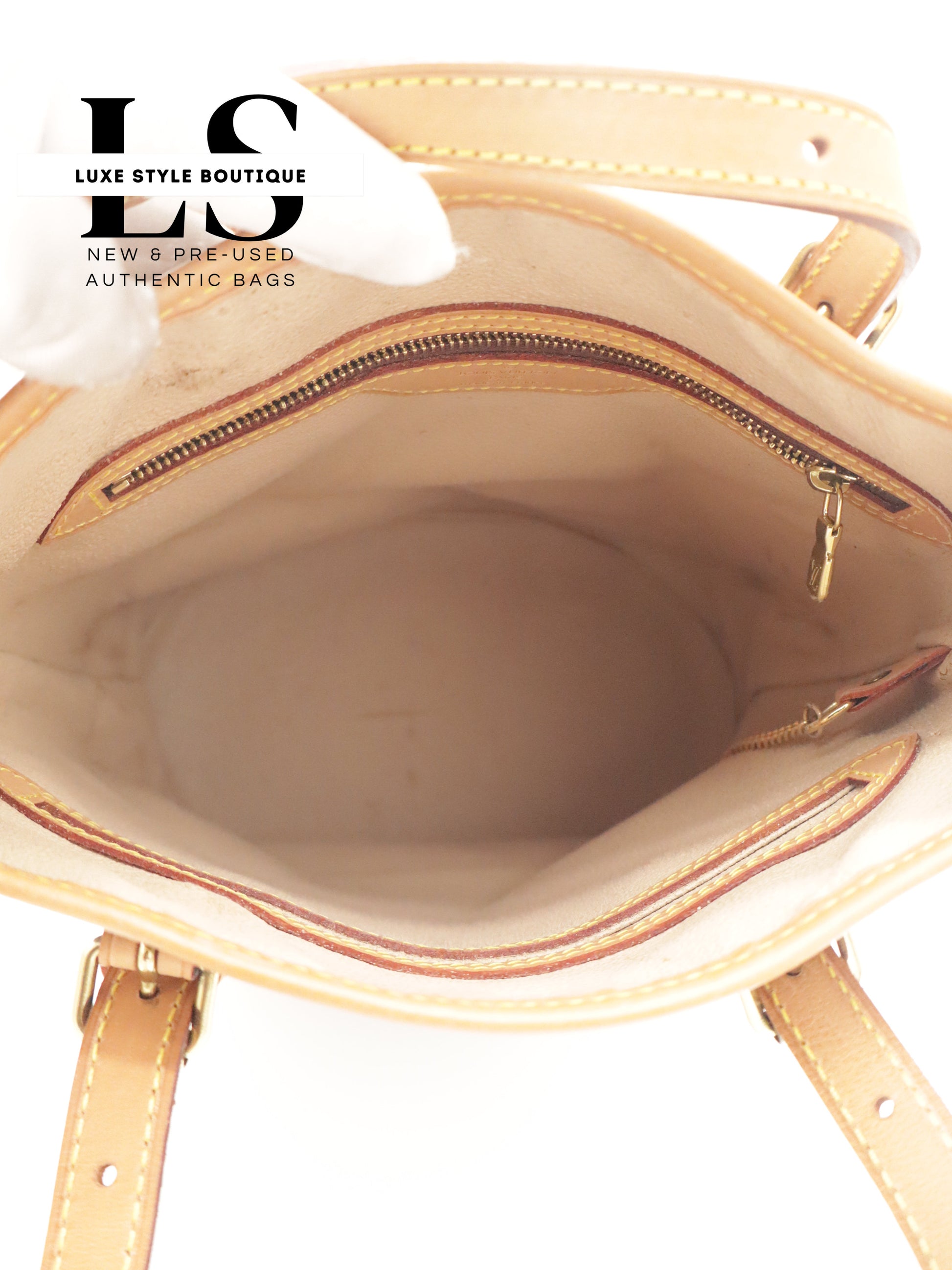 Louis Vuitton Monogram Petit Bucket PM w/Pouch