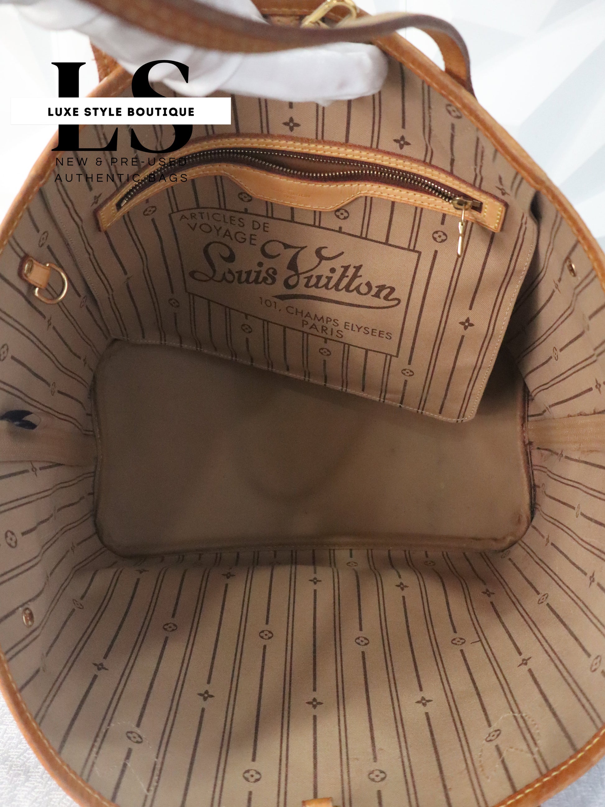 Louis Vuitton Neverfull Monogram Beige