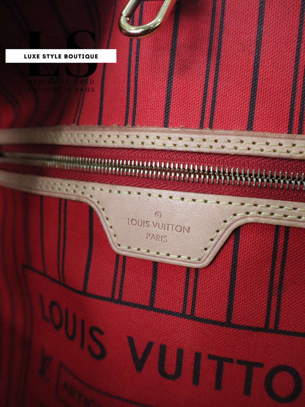 Louis Vuitton Neverfull Monogram Red