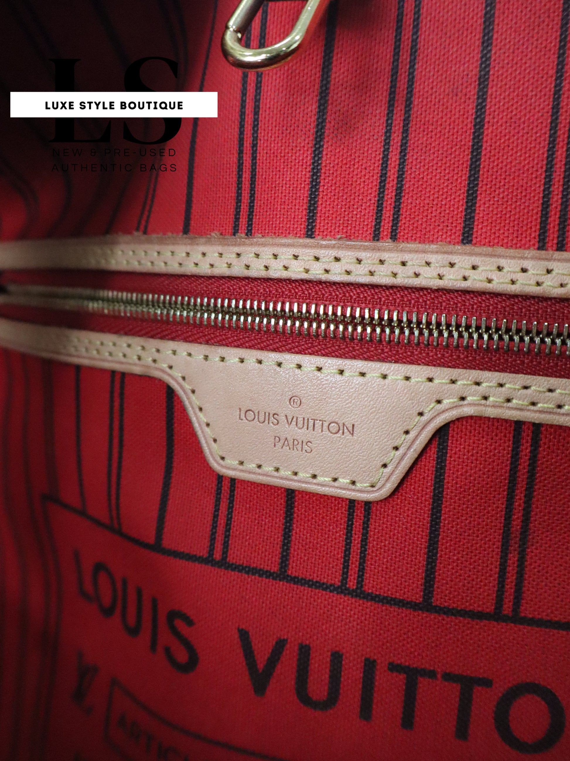 Louis Vuitton Neverfull Monogram Red