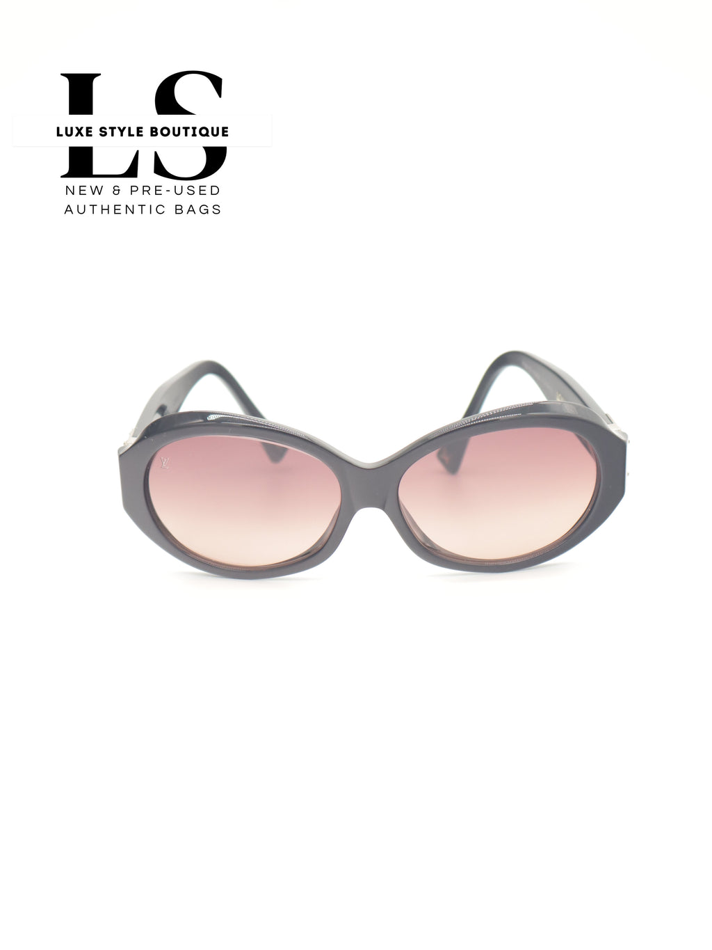 Louis Vuitton Black/Pink Oval Sunglasses Z0109E 57*14