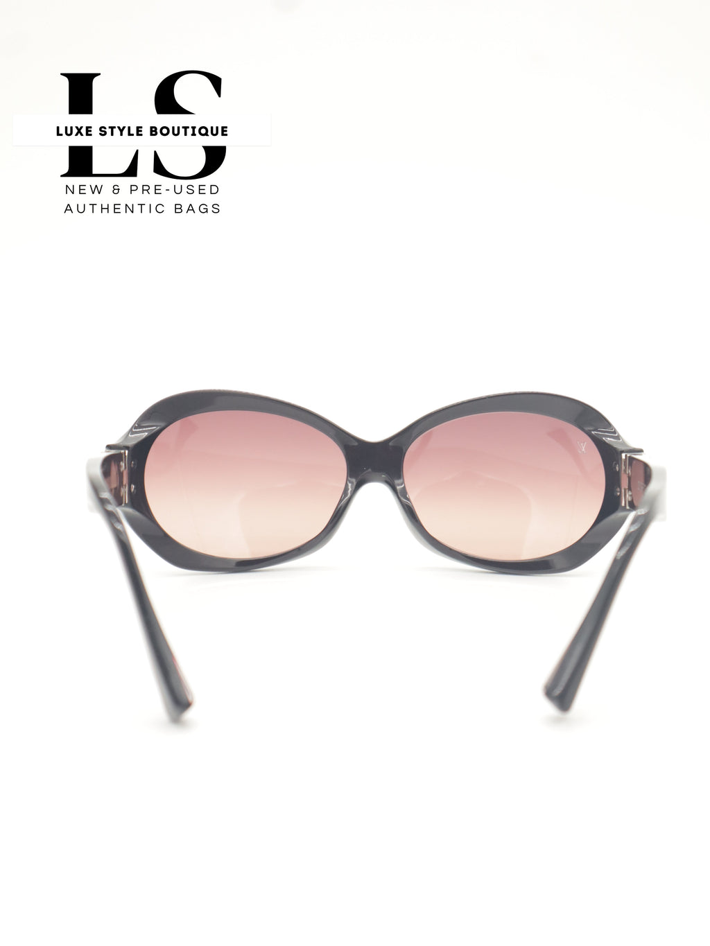 Louis Vuitton Black/Pink Oval Sunglasses Z0109E 57*14