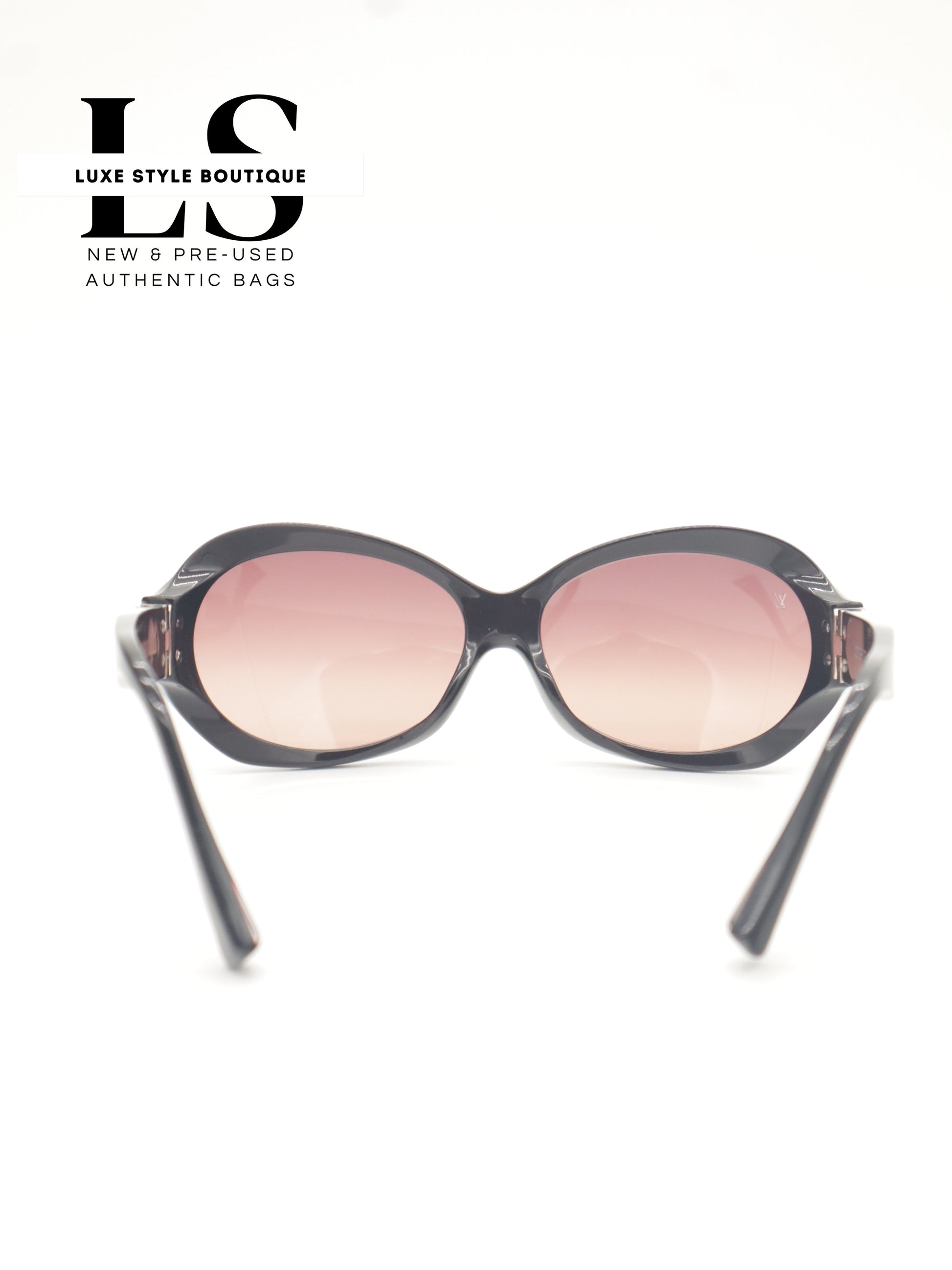 Louis Vuitton Black/Pink Oval Sunglasses Z0109E 57*14