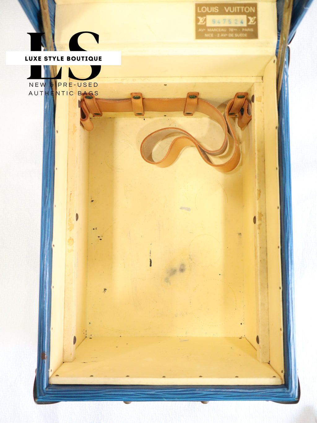 Louis Vuitton Vintage Nice Vanity Case/Trunk Blue Epi