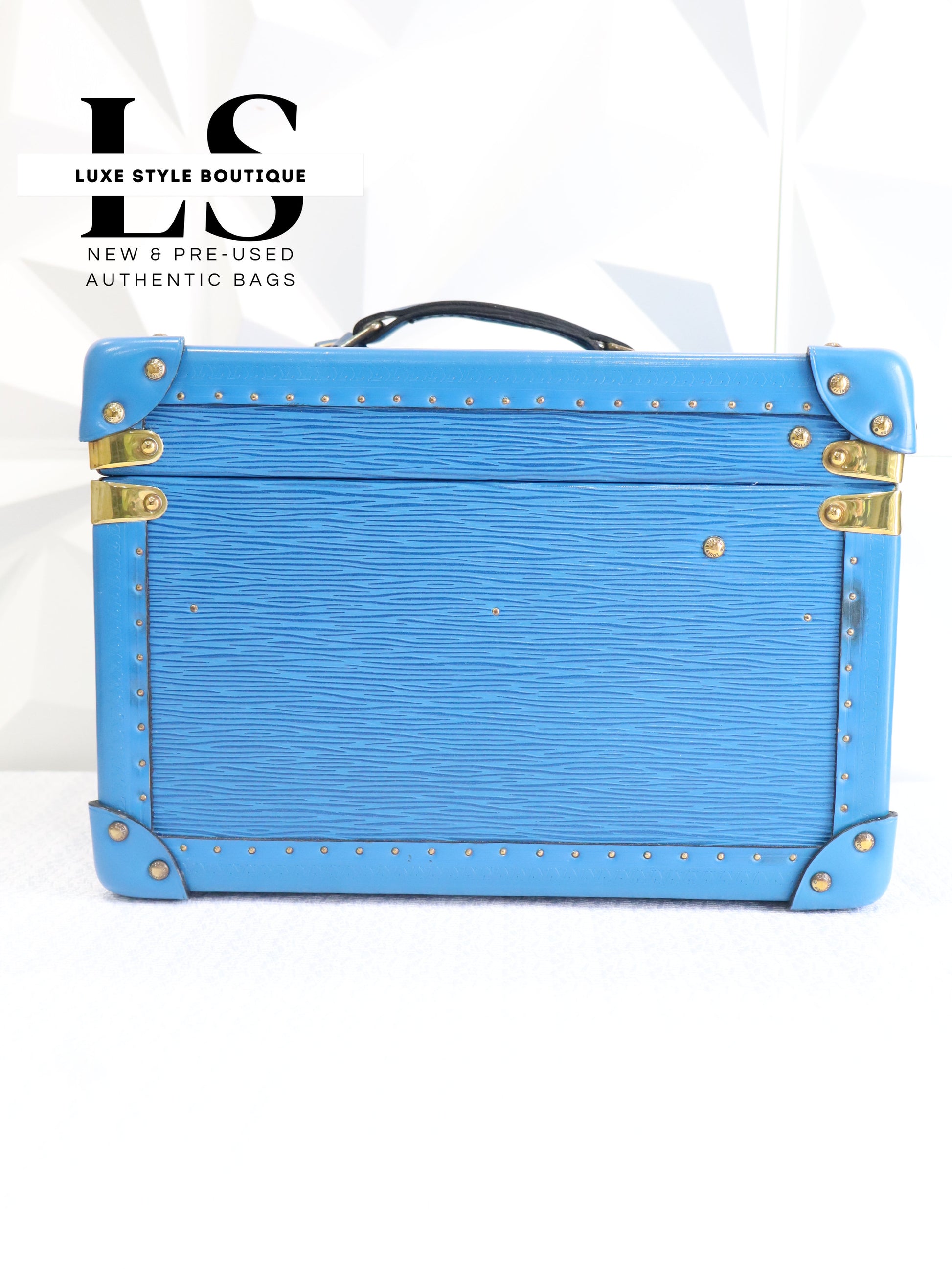 Louis Vuitton Vintage Nice Vanity Case/Trunk Blue Epi
