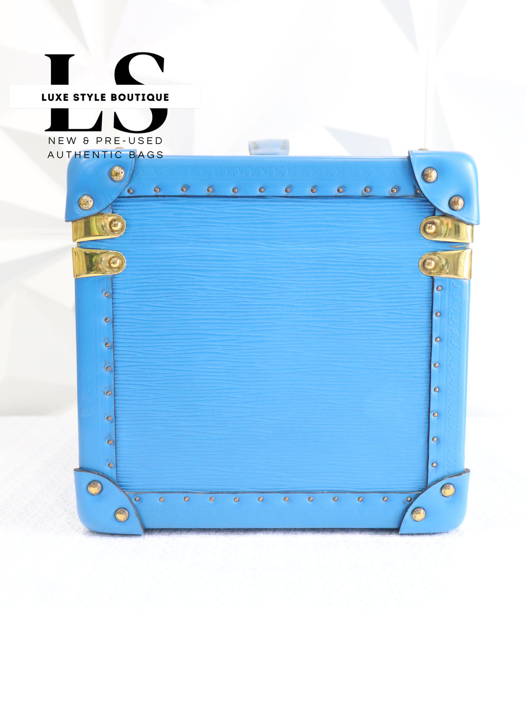 Louis Vuitton Vintage Nice Vanity Case/Trunk Blue Epi