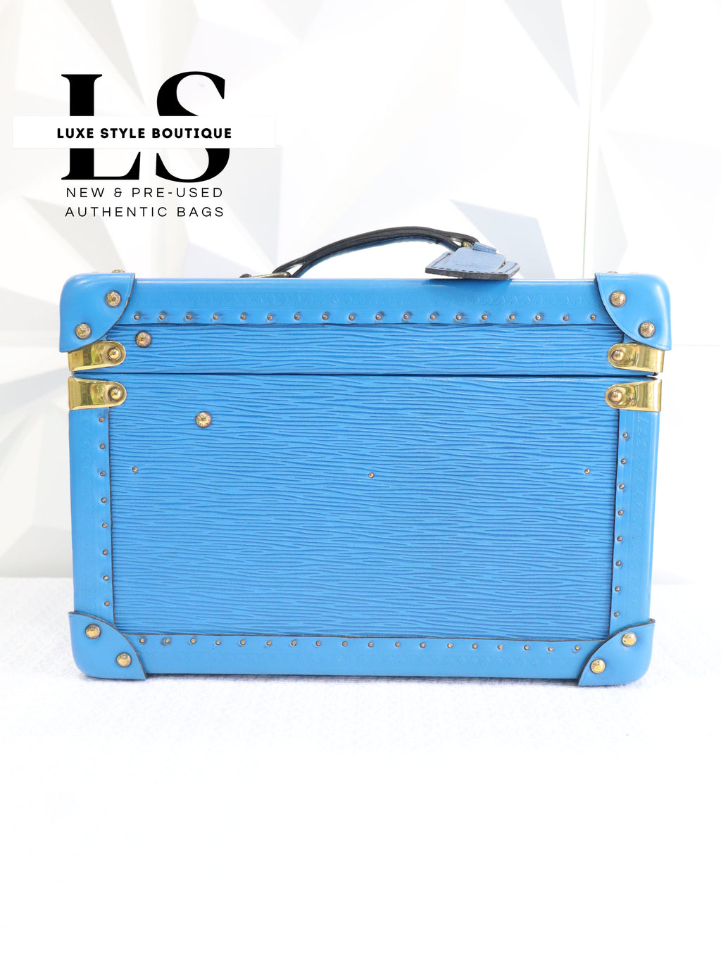 Louis Vuitton Vintage Nice Vanity Case/Trunk Blue Epi