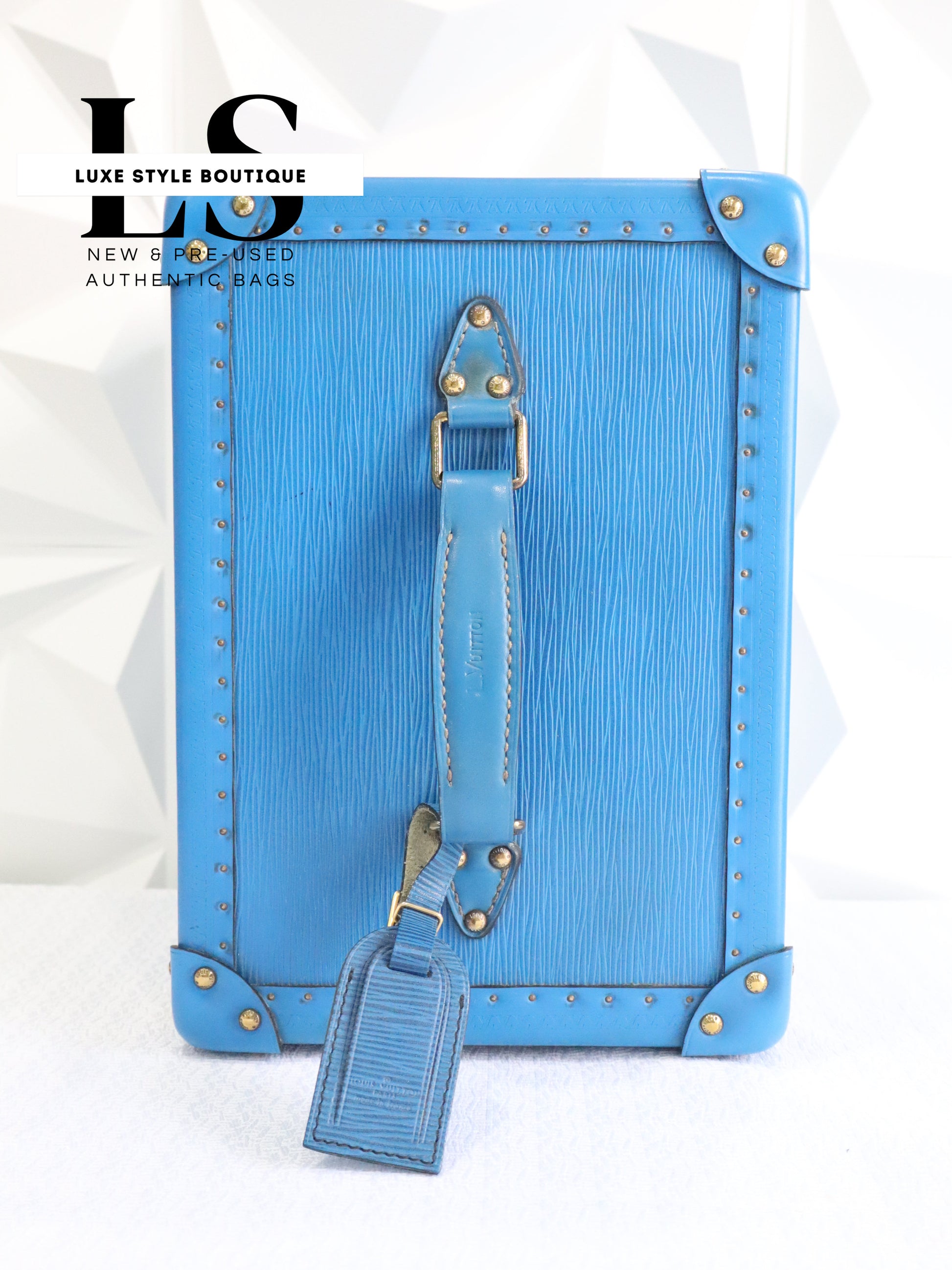 Louis Vuitton Vintage Nice Vanity Case/Trunk Blue Epi