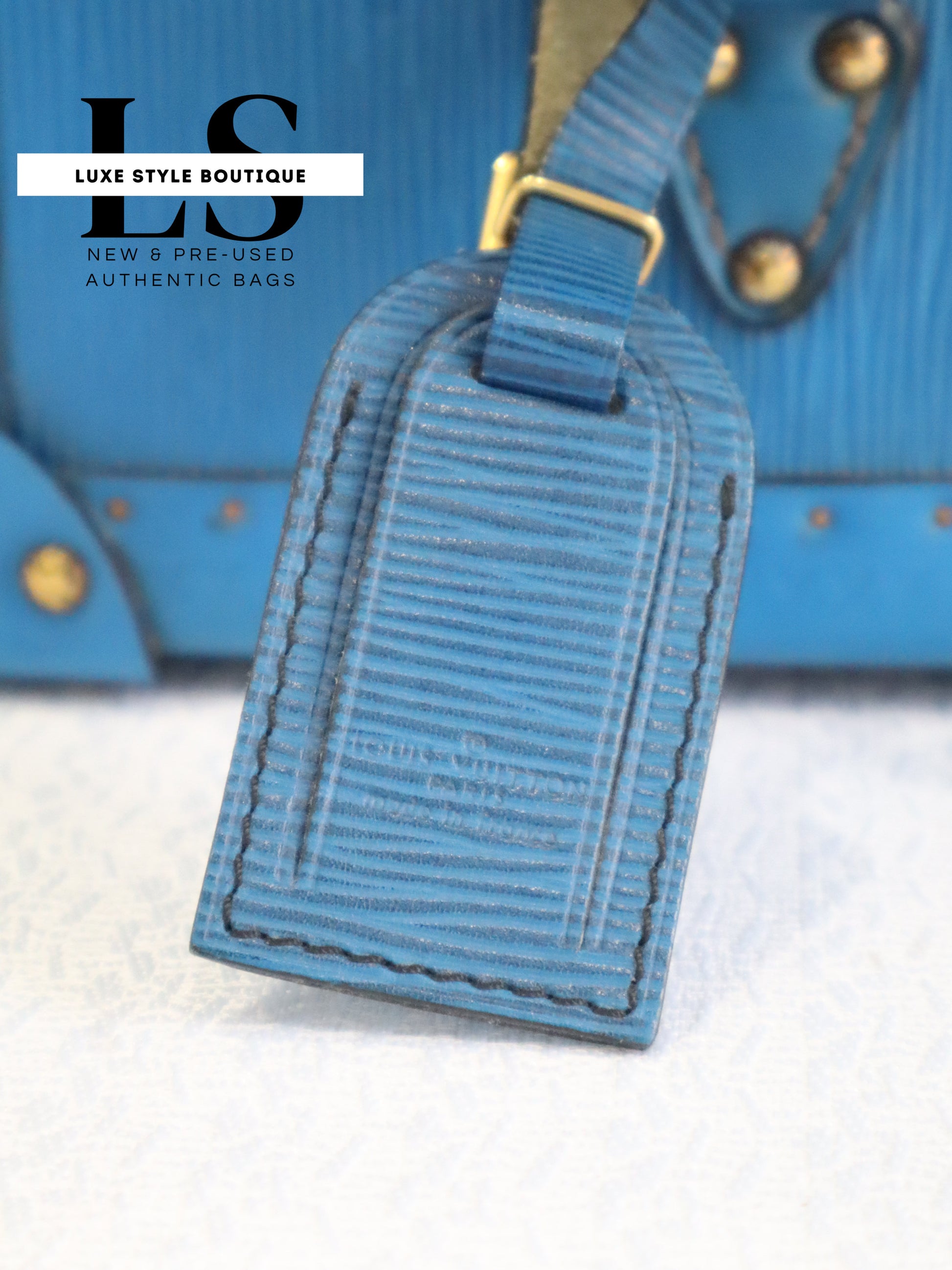 Louis Vuitton Vintage Nice Vanity Case/Trunk Blue Epi