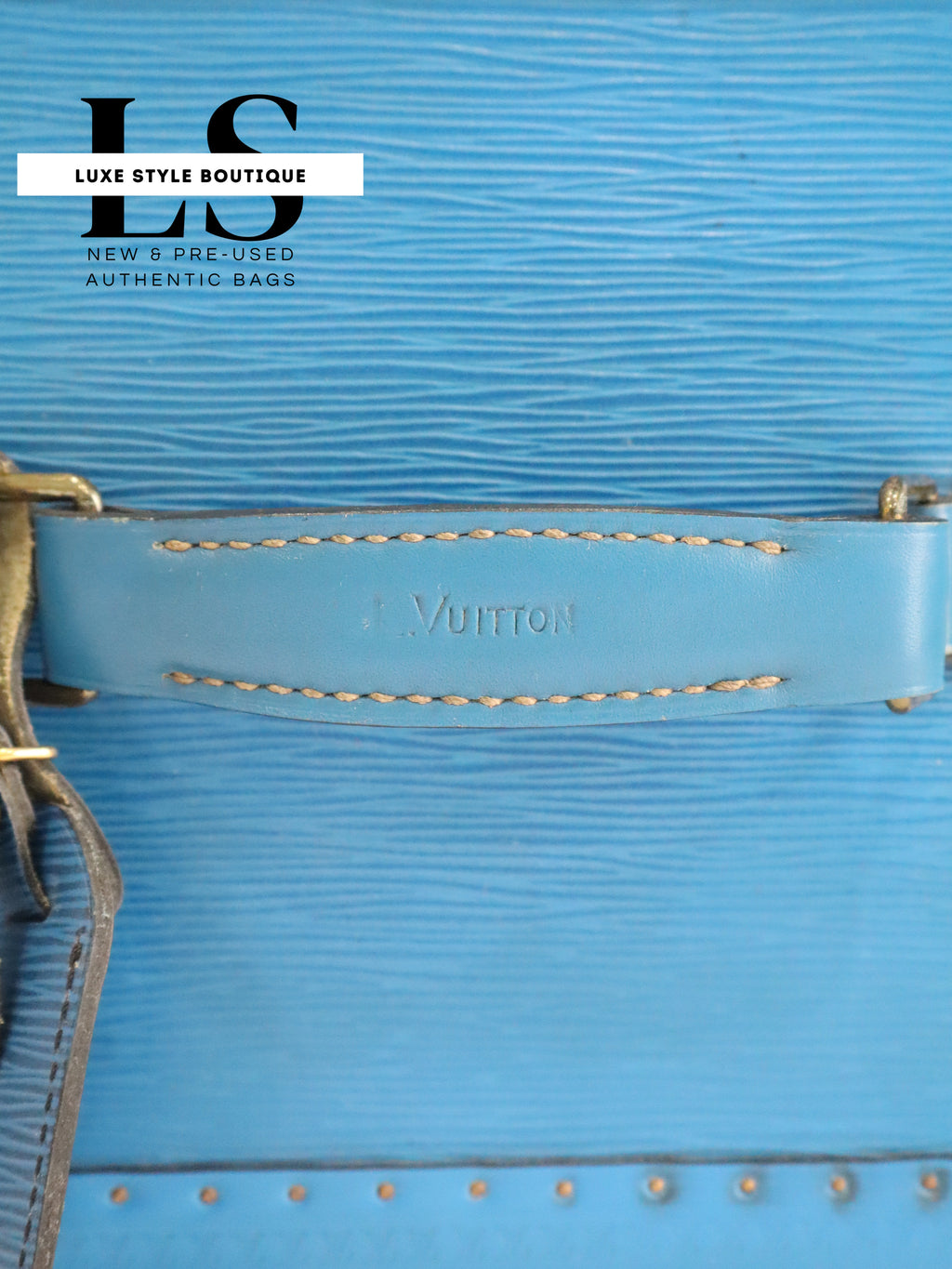 Louis Vuitton Vintage Nice Vanity Case/Trunk Blue Epi