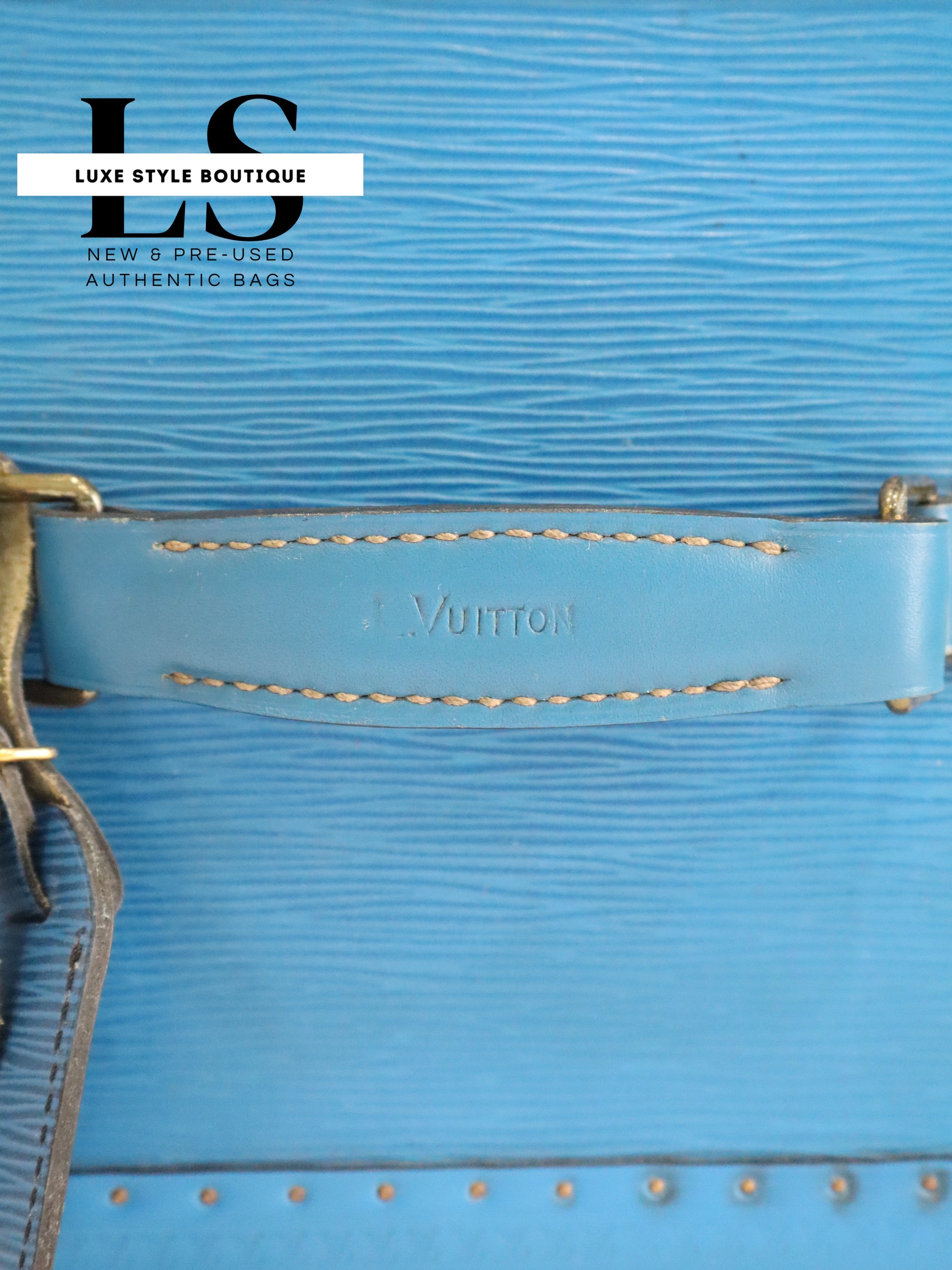 Louis Vuitton Vintage Nice Vanity Case/Trunk Blue Epi