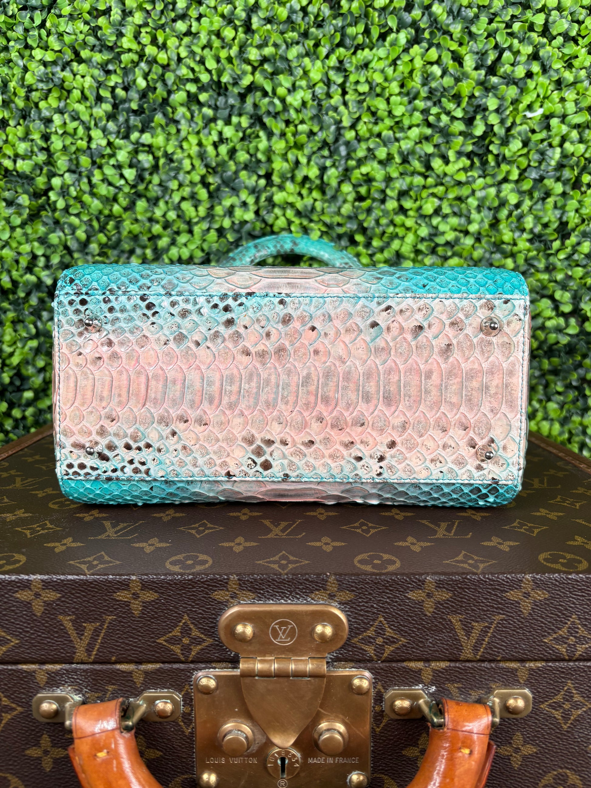 Lady Dior Green Python