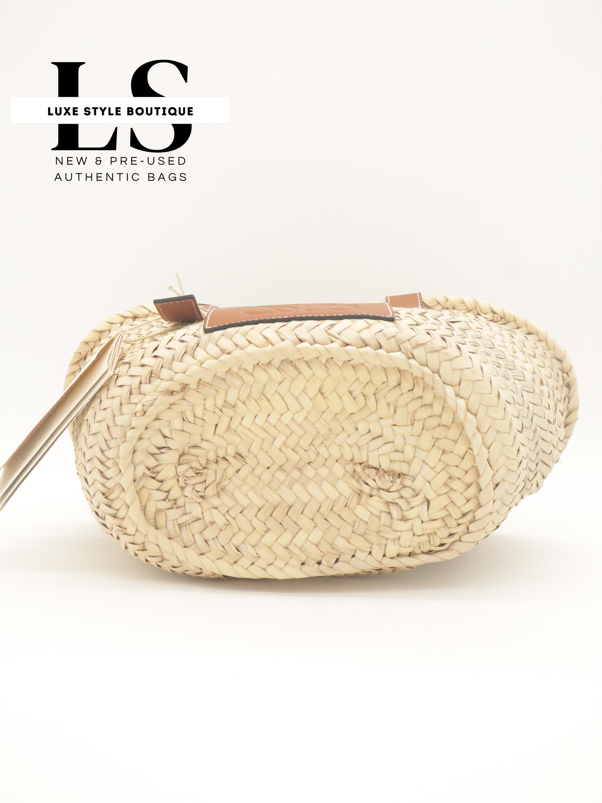 Loewe Raffia Small Basket Bag