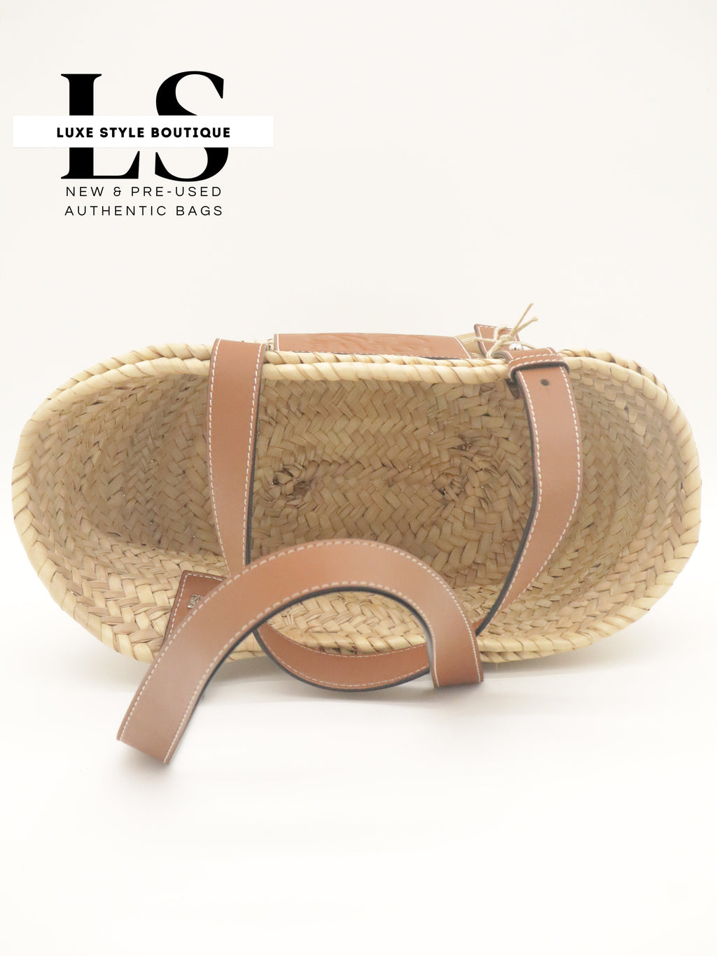 Loewe Raffia Small Basket Bag