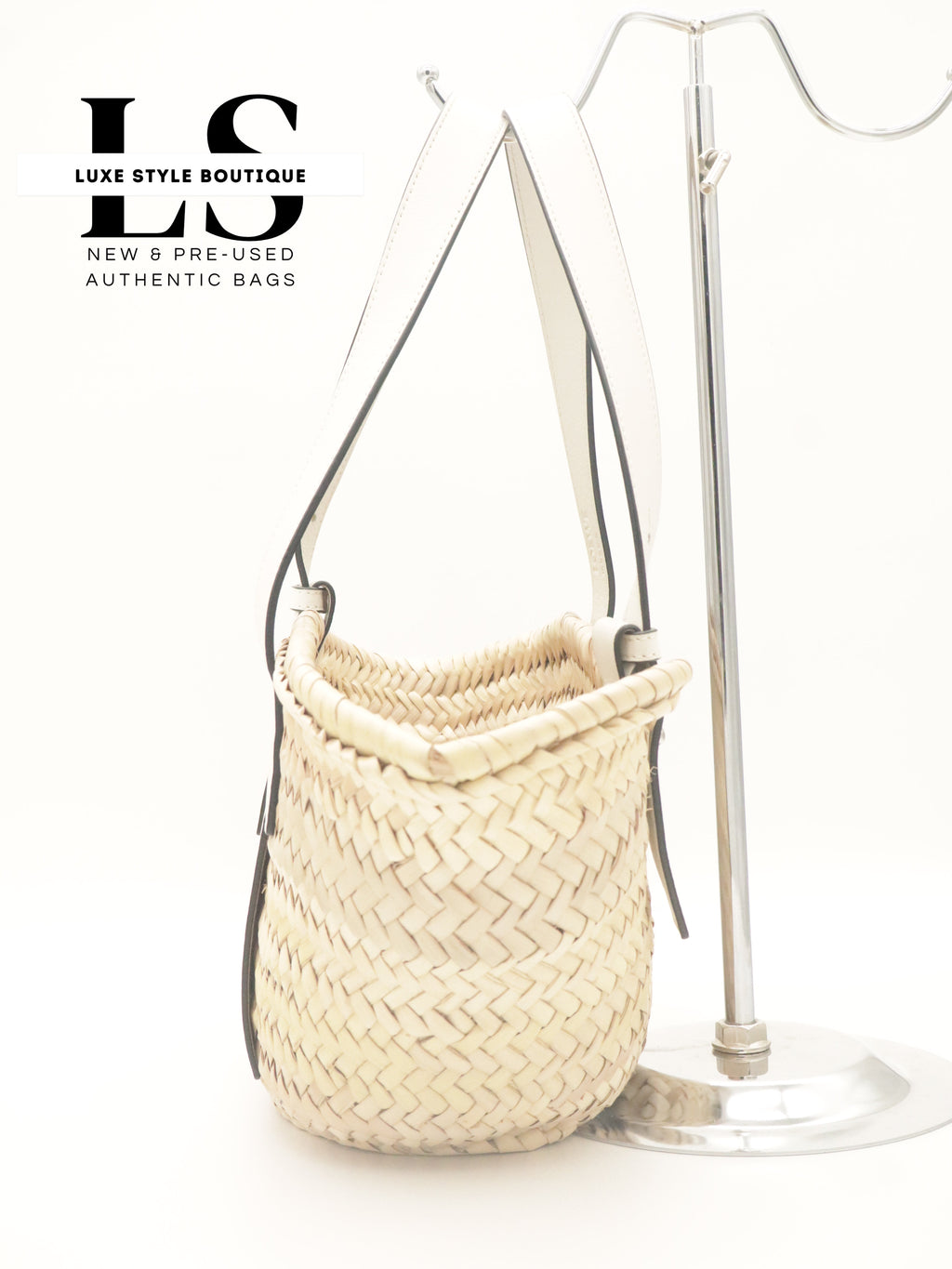 Loewe Raffia Small Basket Bag
