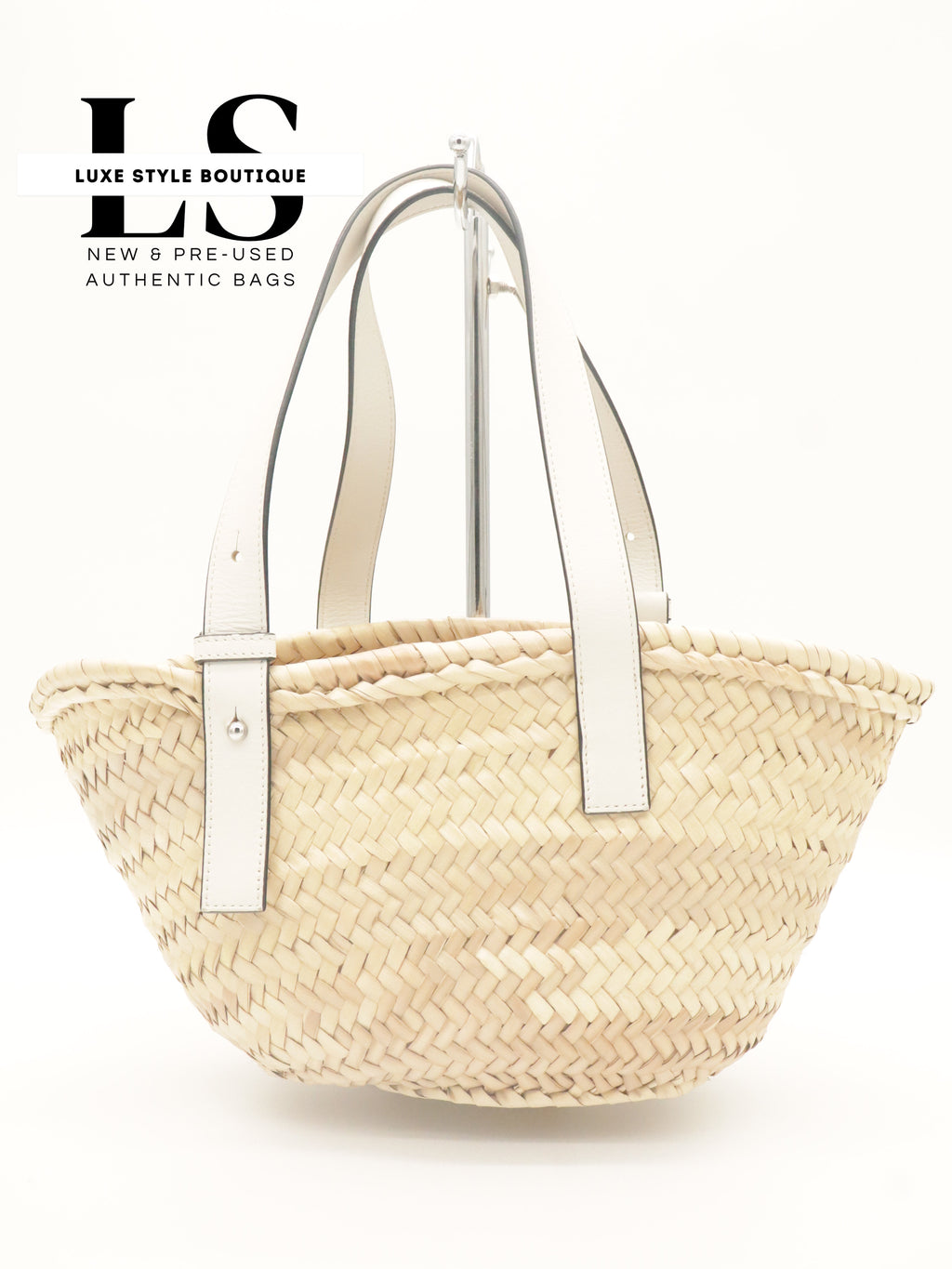 Loewe Raffia Small Basket Bag