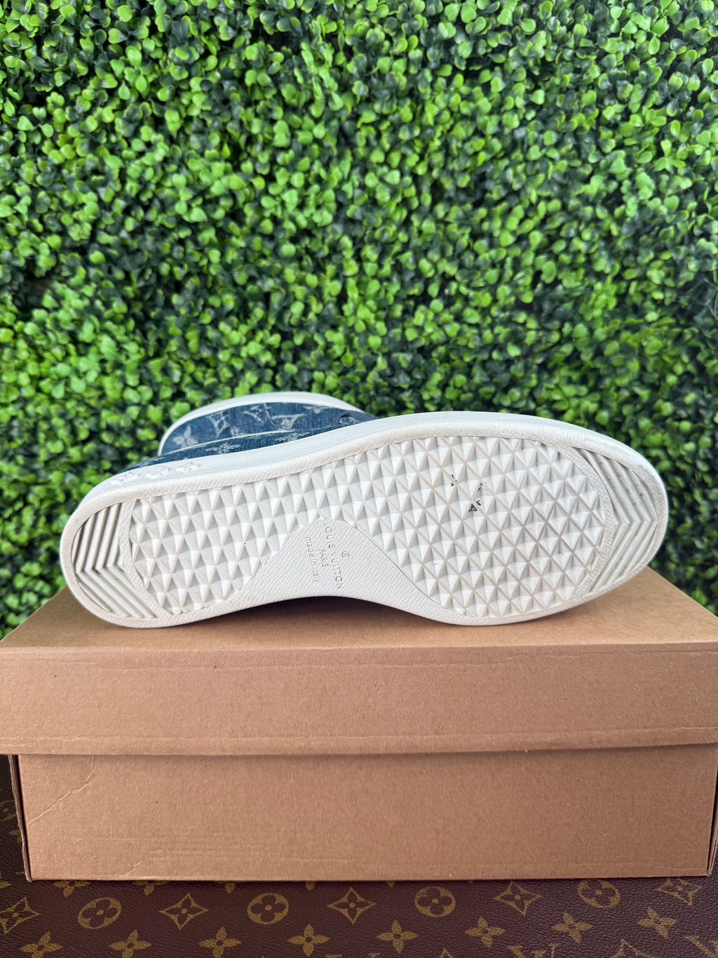 Louis Vuitton Luxembourg Blue Denim Sneakers Size 8