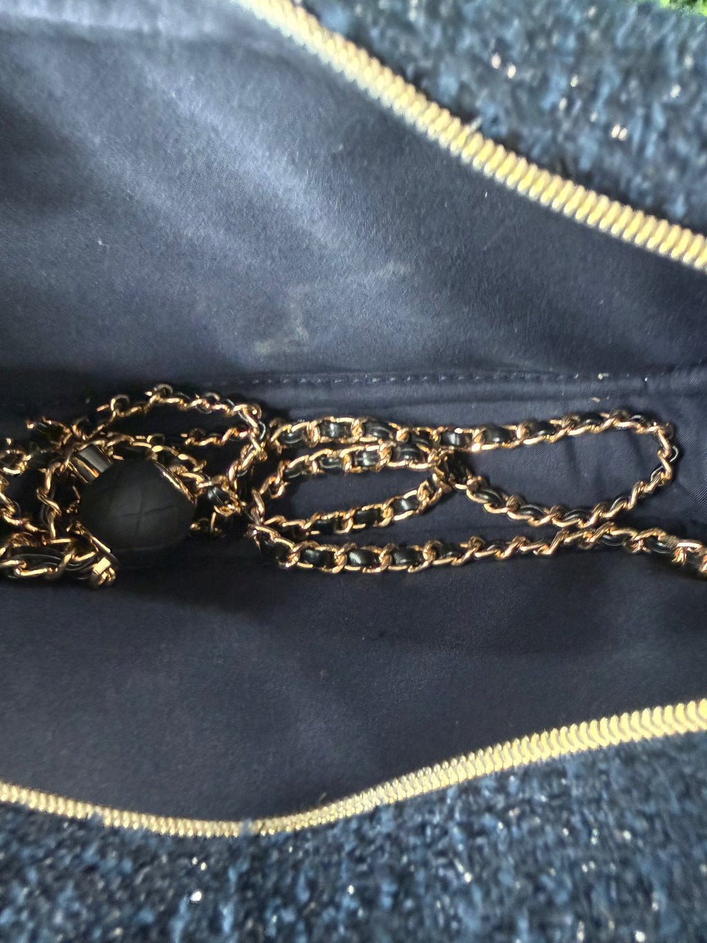 Chanel Makeup Bag Navy Blue