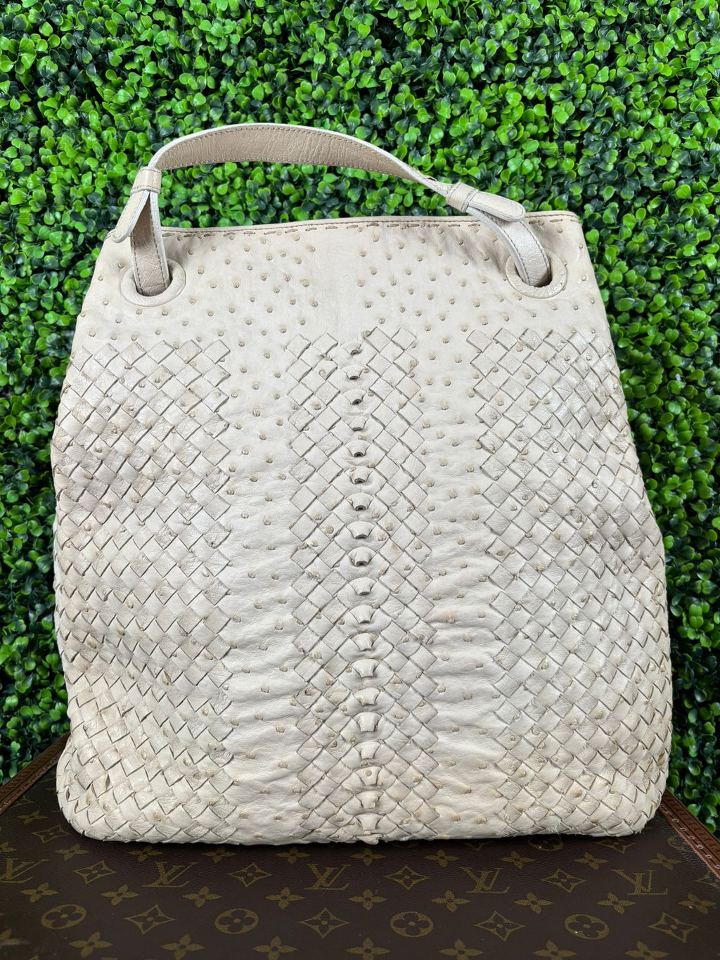 Bottega Veneta Beige Ostrich Bag