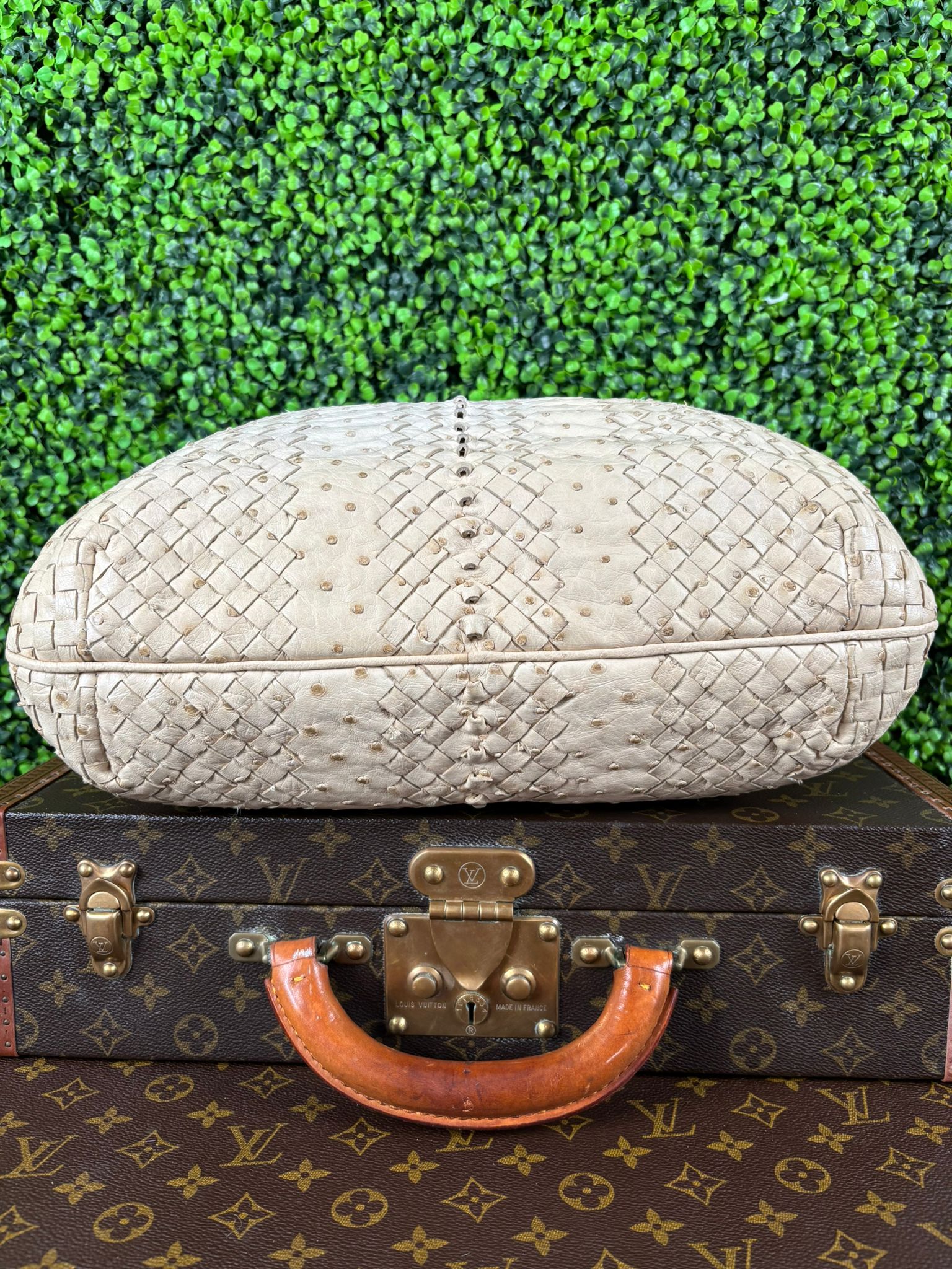 Bottega Veneta Beige Ostrich Bag