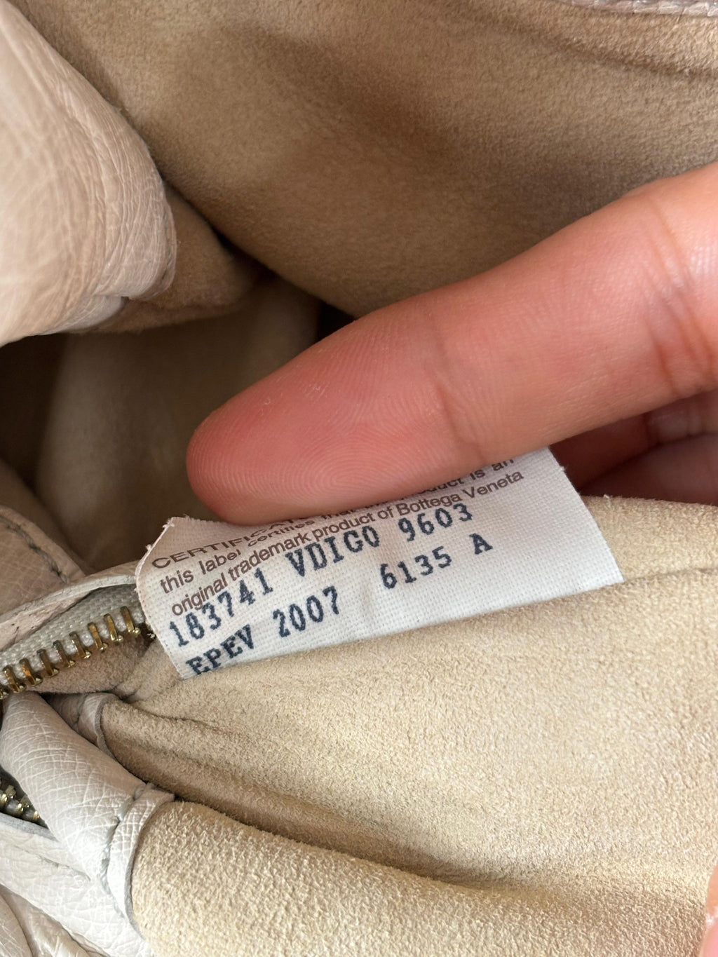 Bottega Veneta Beige Ostrich Bag