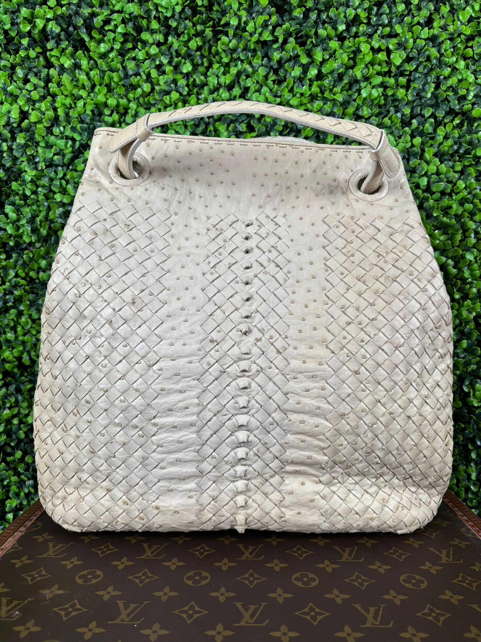 Bottega Veneta Beige Ostrich Bag