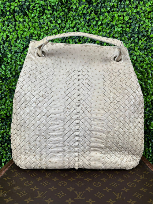 Bottega Veneta Beige Ostrich Bag