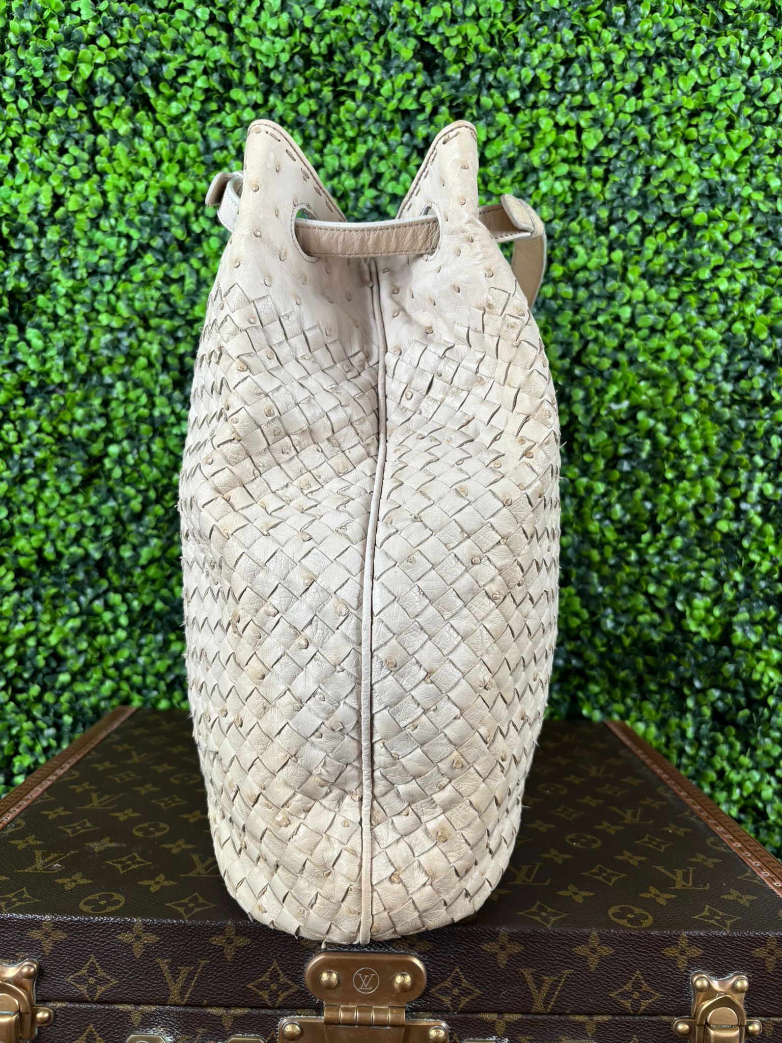 Bottega Veneta Beige Ostrich Bag